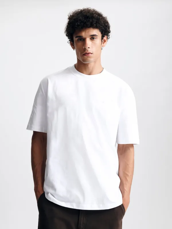 Men's Logo T-Shirt in White made by Brooklyn Industries