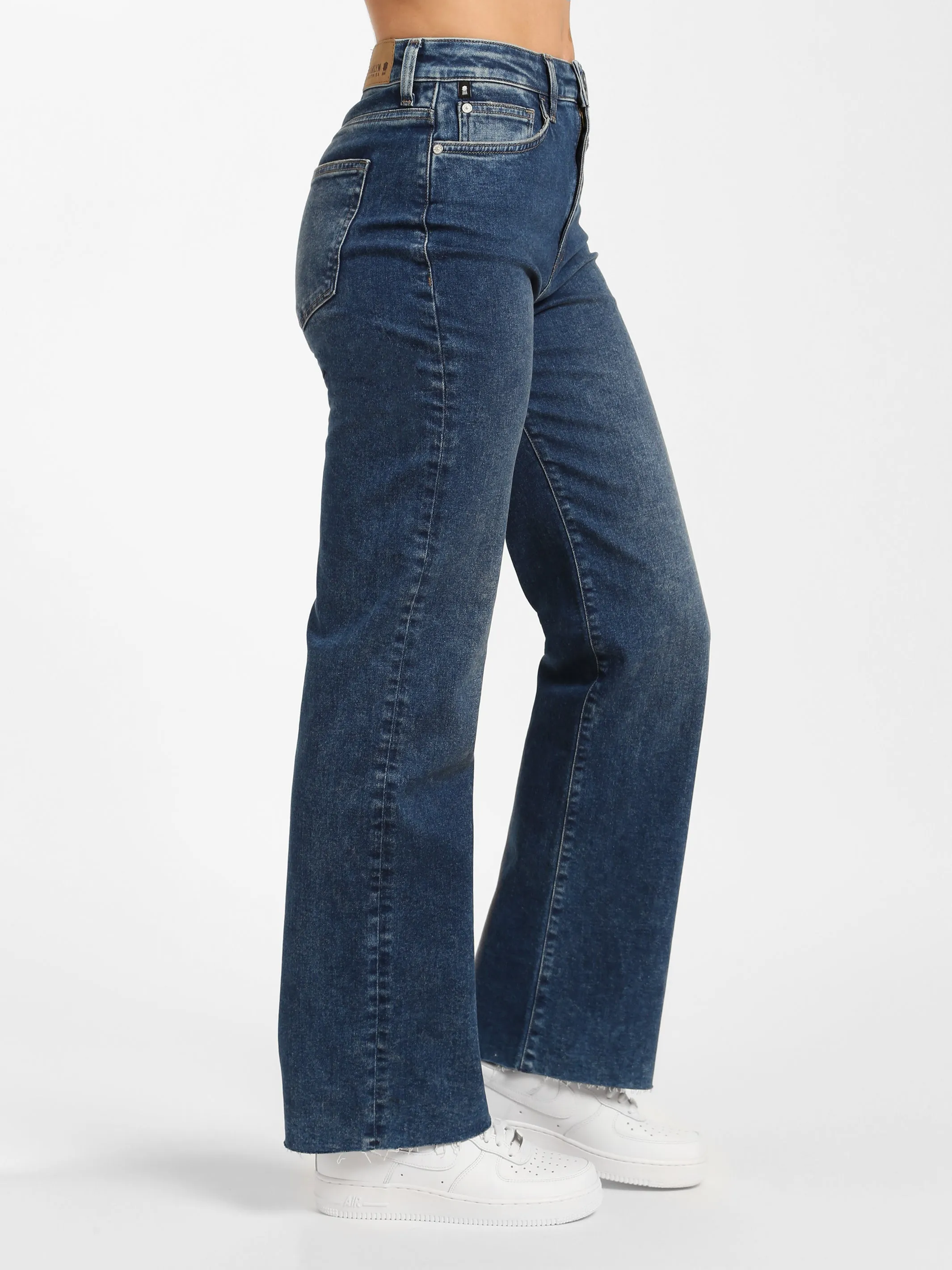 Park High Rise Wide Leg Jeans in Dark Brushed Denim sold by Brooklyn Industries product image thumbnail 4