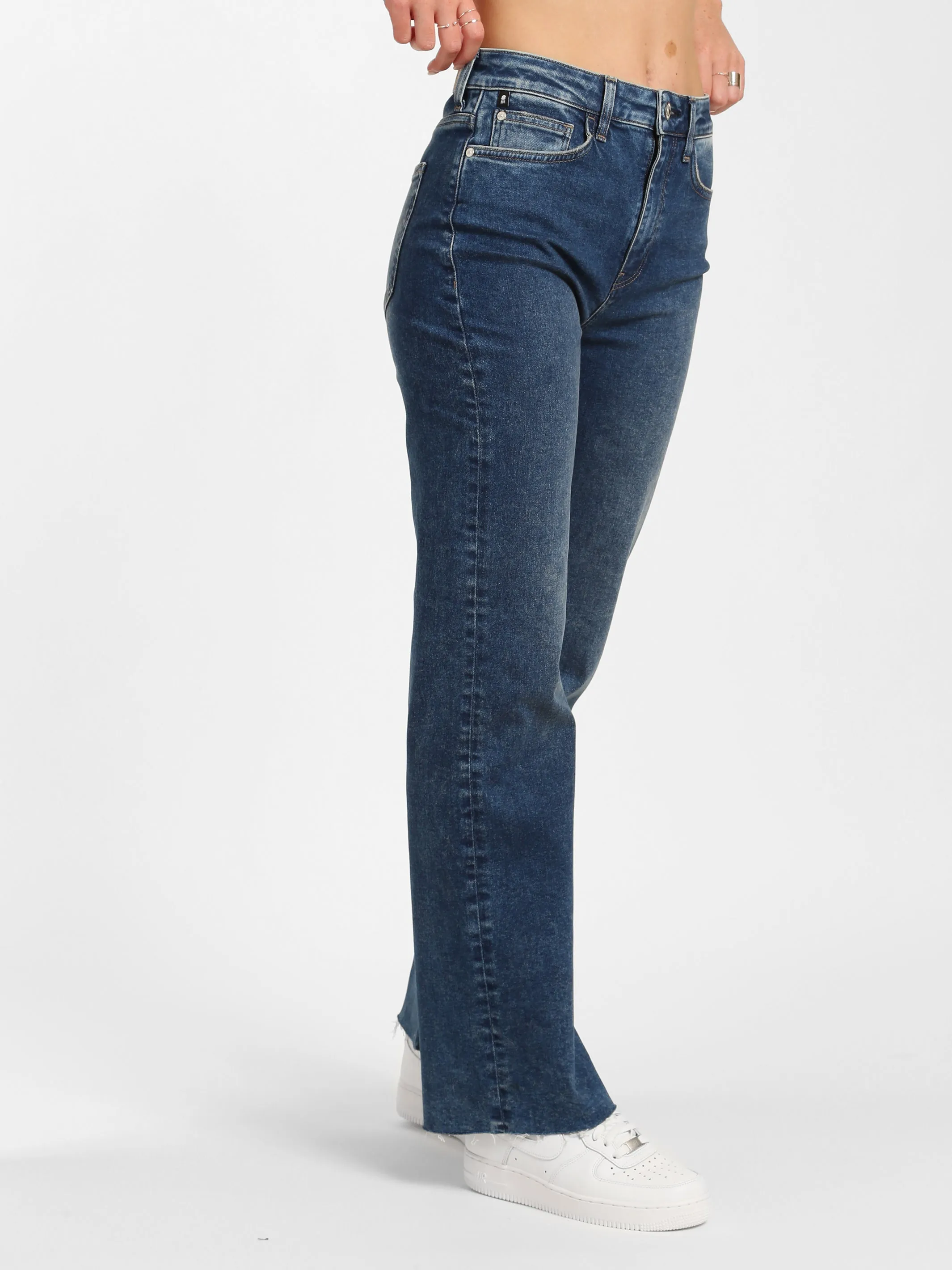 Park High Rise Wide Leg Jeans in Dark Brushed Denim sold by Brooklyn Industries