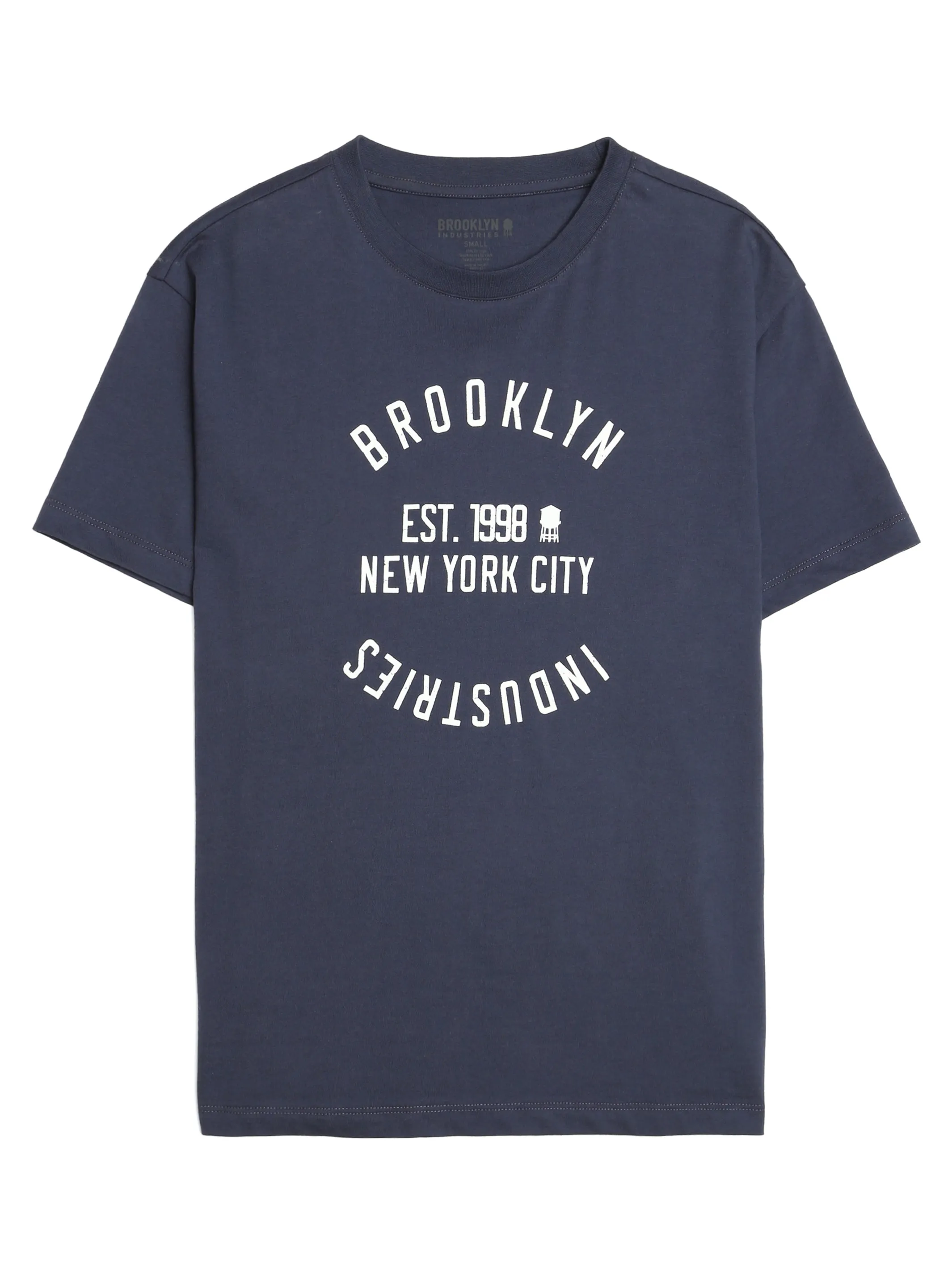 Women's Circle Logo T-shirt in Mood Indigo sold by Brooklyn Industries