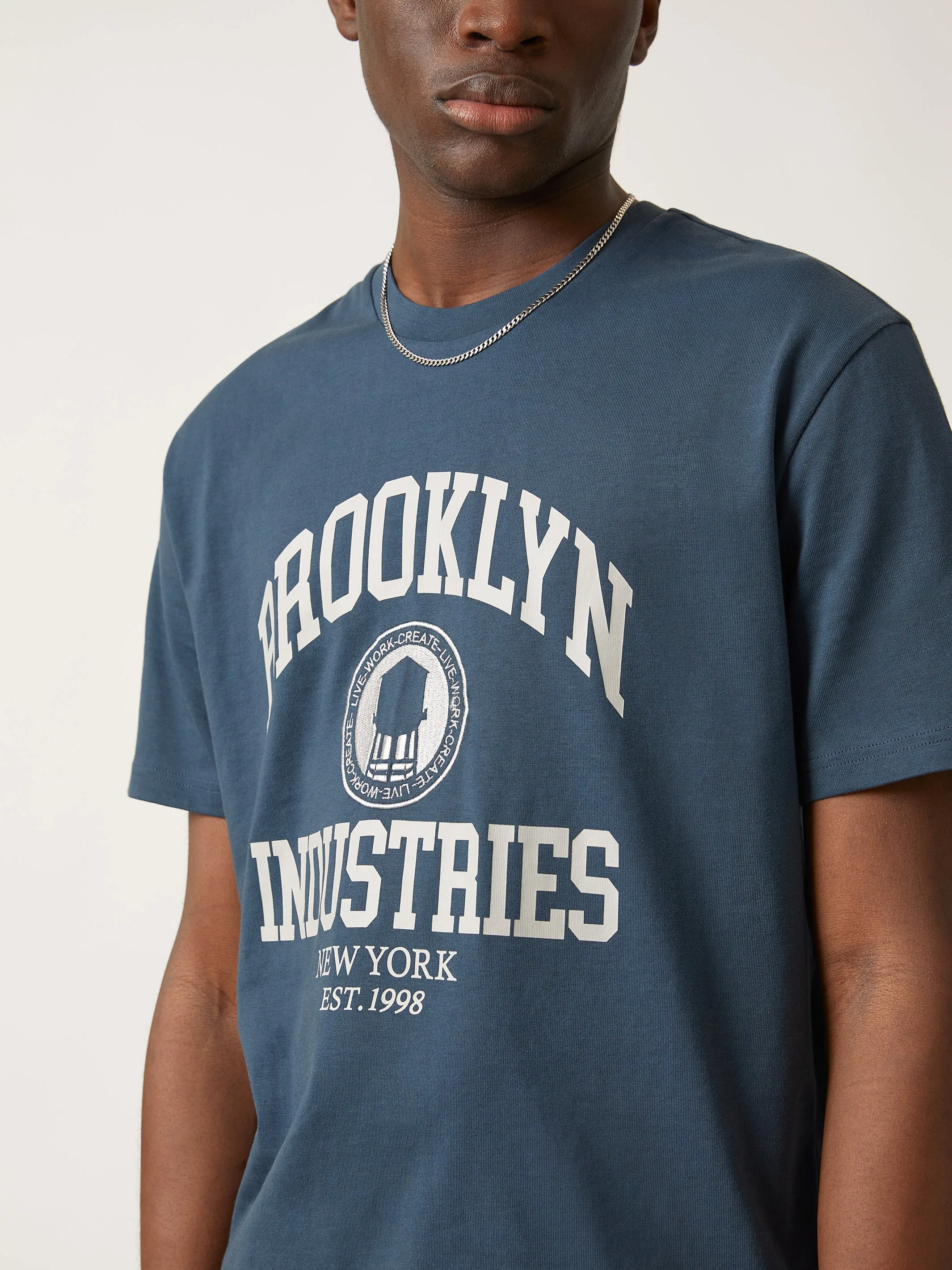 Men's Brooklyn Industries Heritage T-shirt in Moonlit Ocean sold by Brooklyn Industries product image thumbnail 5