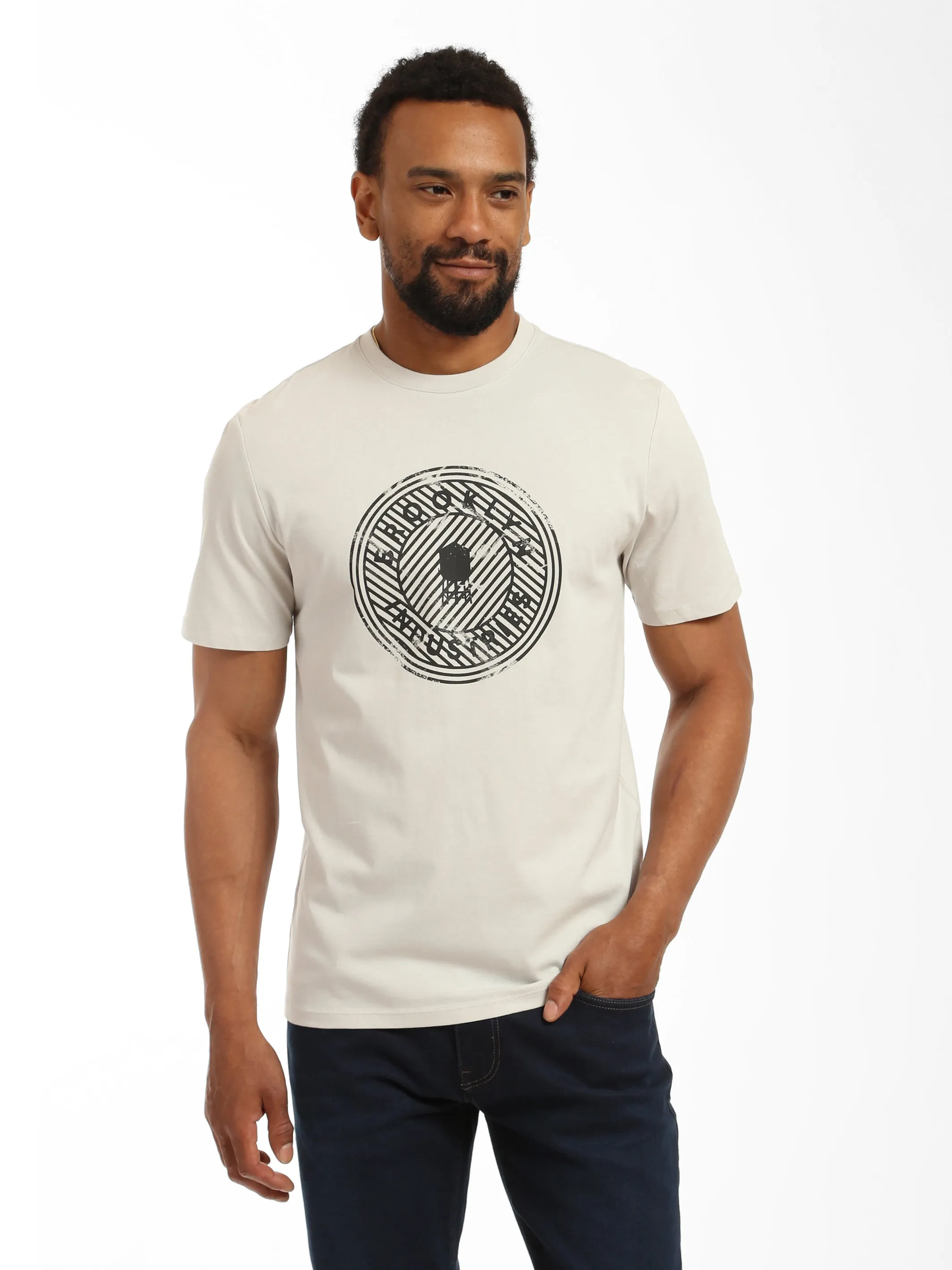 Men's Isometric T-shirt in Silver Birch sold by Brooklyn Industries product image thumbnail 3