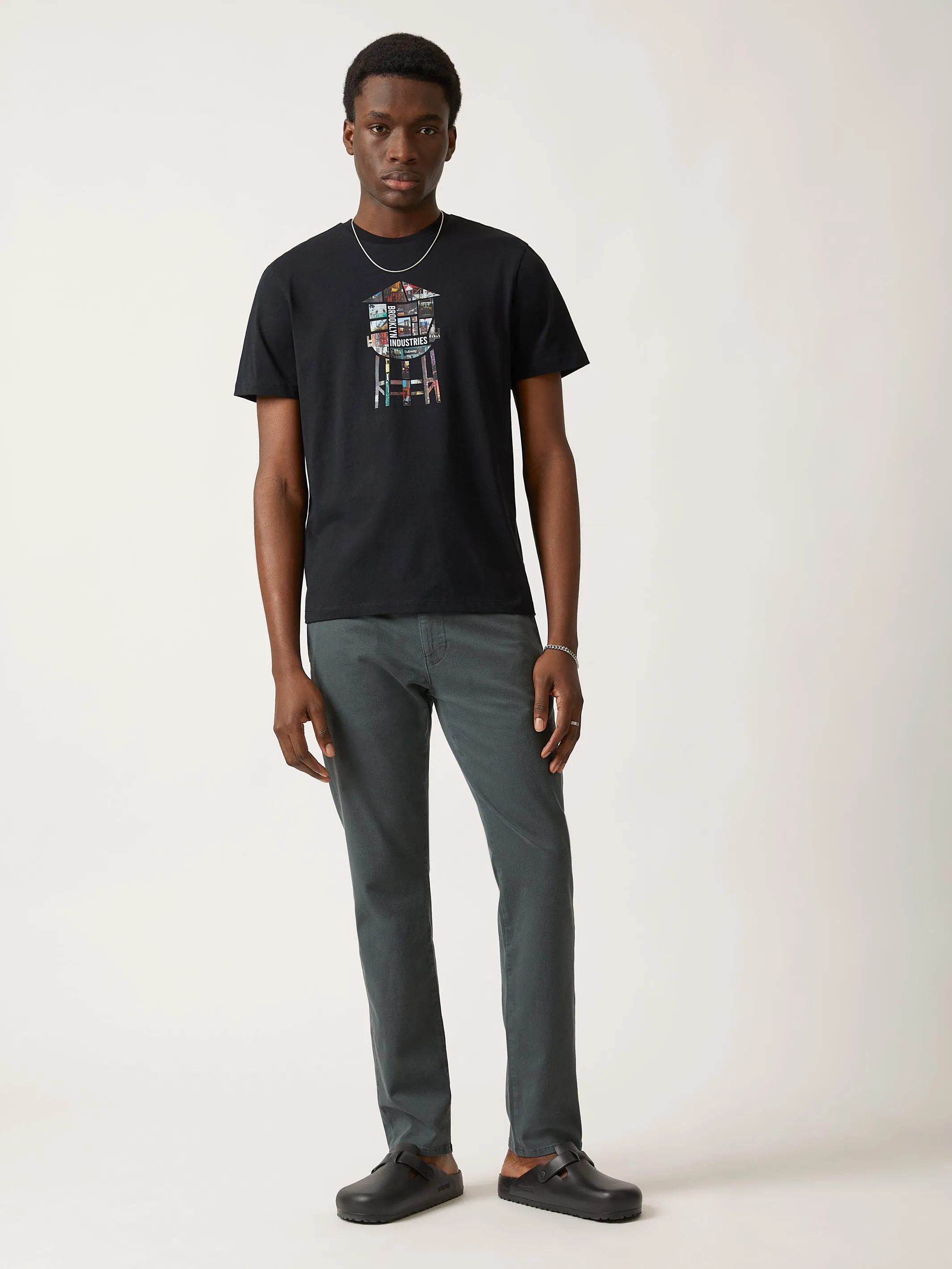 Men's Brooklyn Water Tower Photo T-shirt in Black sold by Brooklyn Industries product image thumbnail 2