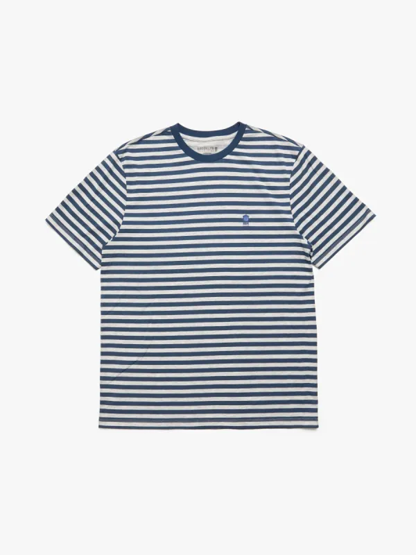 Men's Brooklyn Striped Water Tower T-shirt in Grey Melange sold by Brooklyn Industries