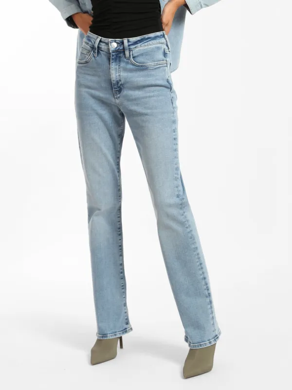 Maple High Rise Bootcut Jeans in Light Brushed Denim sold by Brooklyn Industries