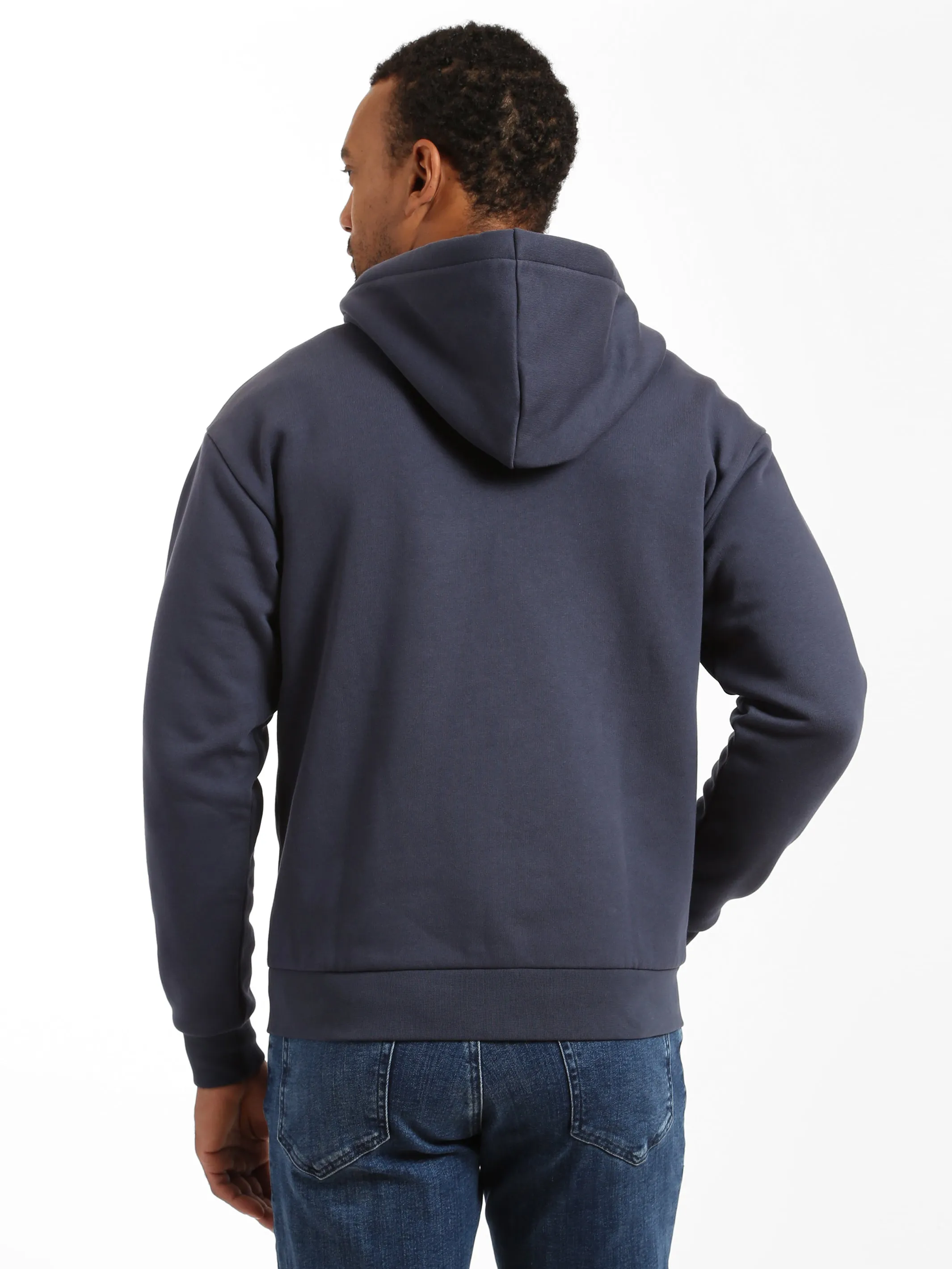 Men's BKI 1998 Zip Up Hoodie in Mood Indigo sold by Brooklyn Industries product image thumbnail 4