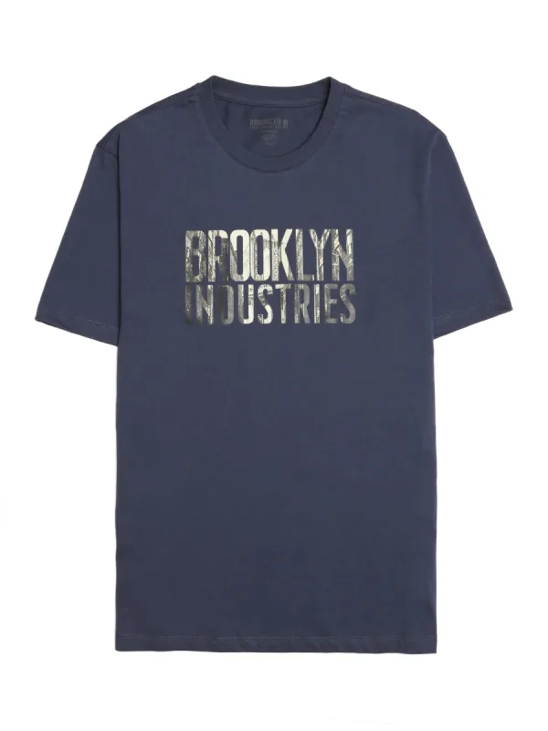 Men's Brooklyn Bridge T-shirt in Mood Indigo sold by Brooklyn Industries