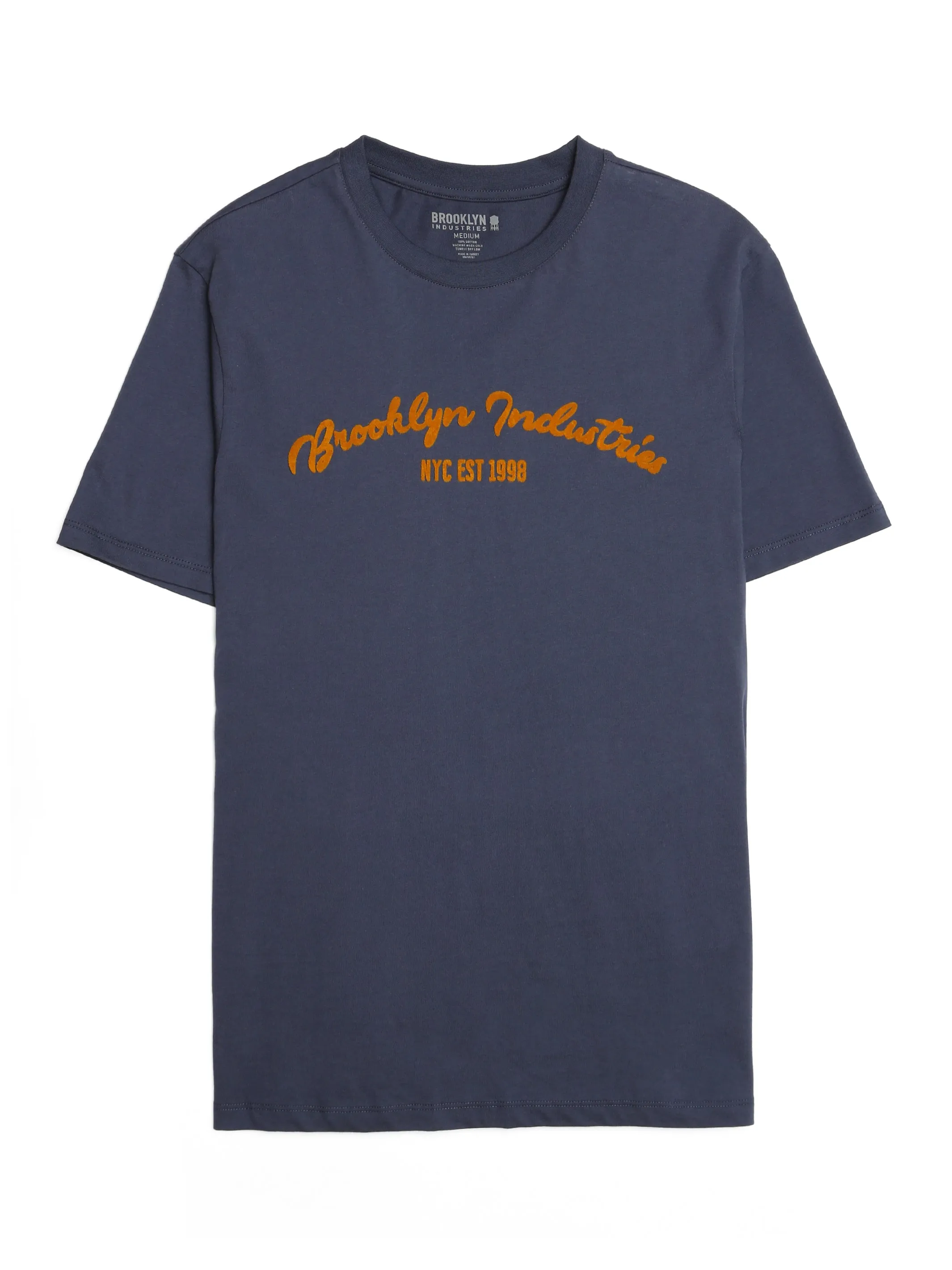 Men's BKI 1998 Crew Neck T-shirt in Mood Indigo sold by Brooklyn Industries