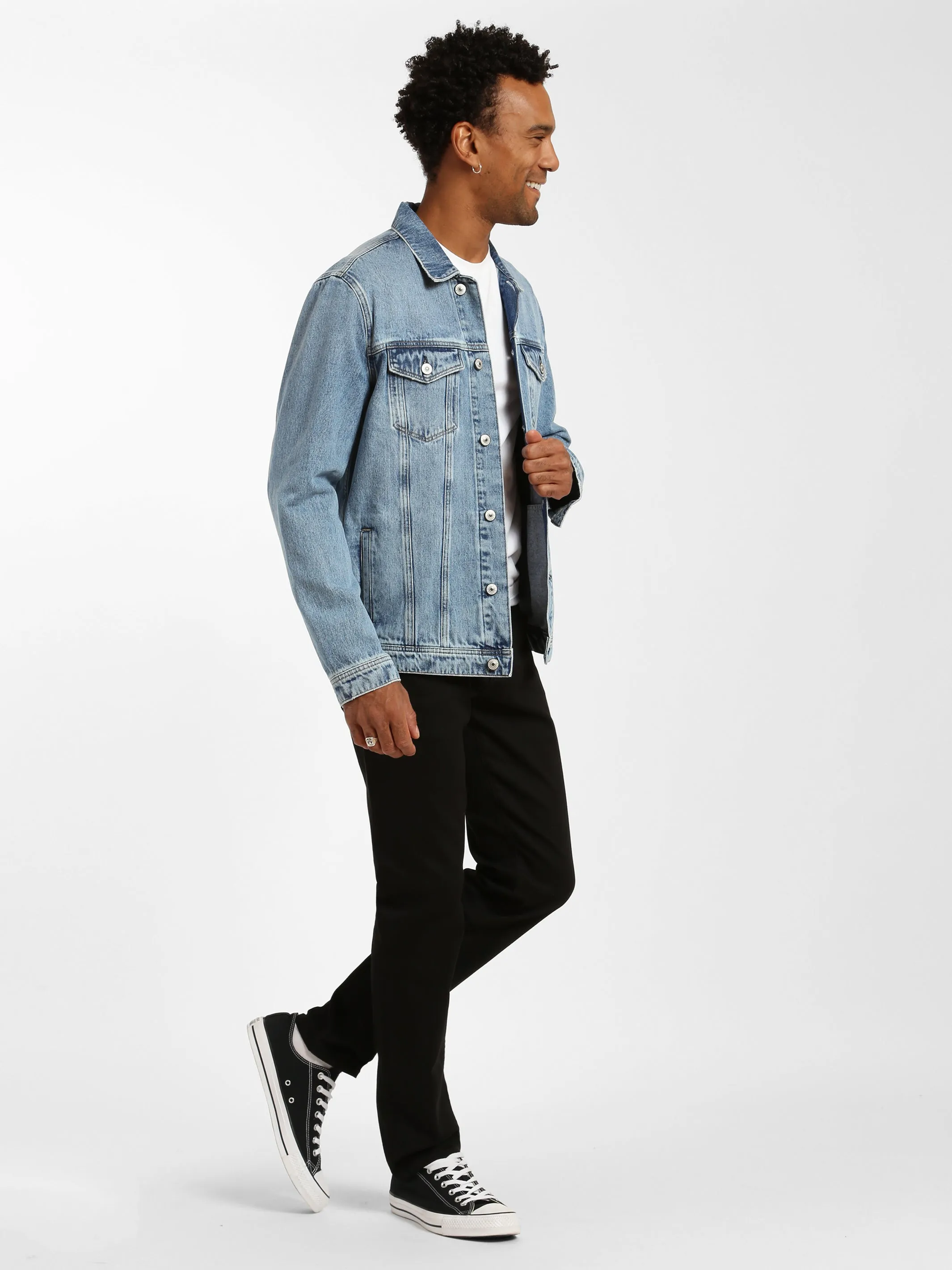 Bedford Slim Leg Jeans in Black Denim sold by Brooklyn Industries product image thumbnail 4