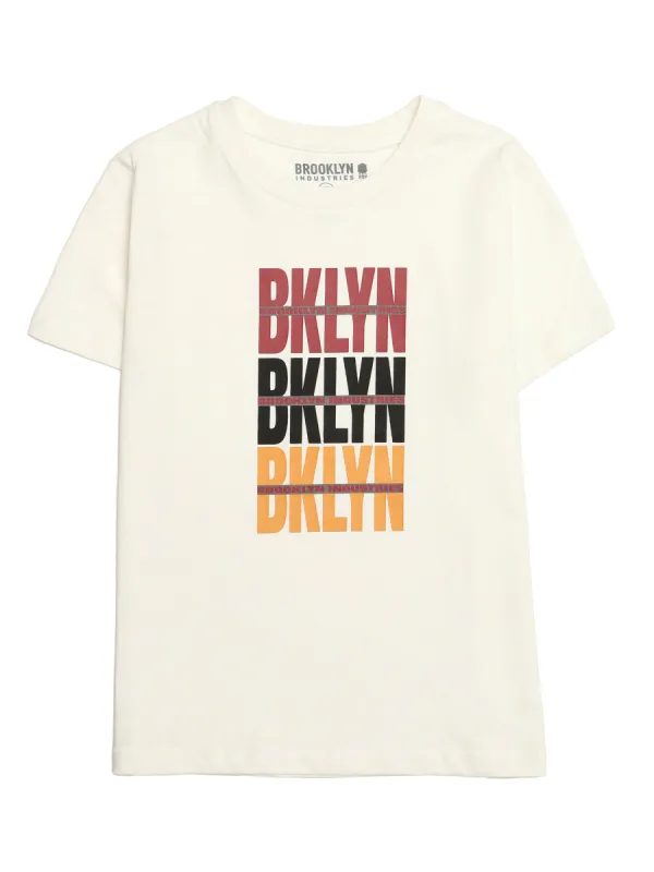 Boy's Brooklyn Rep T-shirt in Antique White sold by Brooklyn Industries