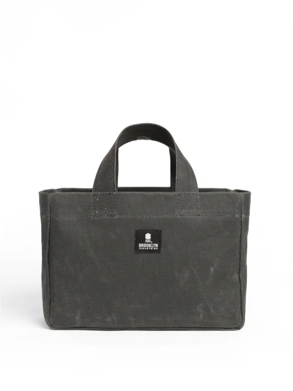 Mini Waxed Canvas Tote Bag in Black sold by Brooklyn Industries