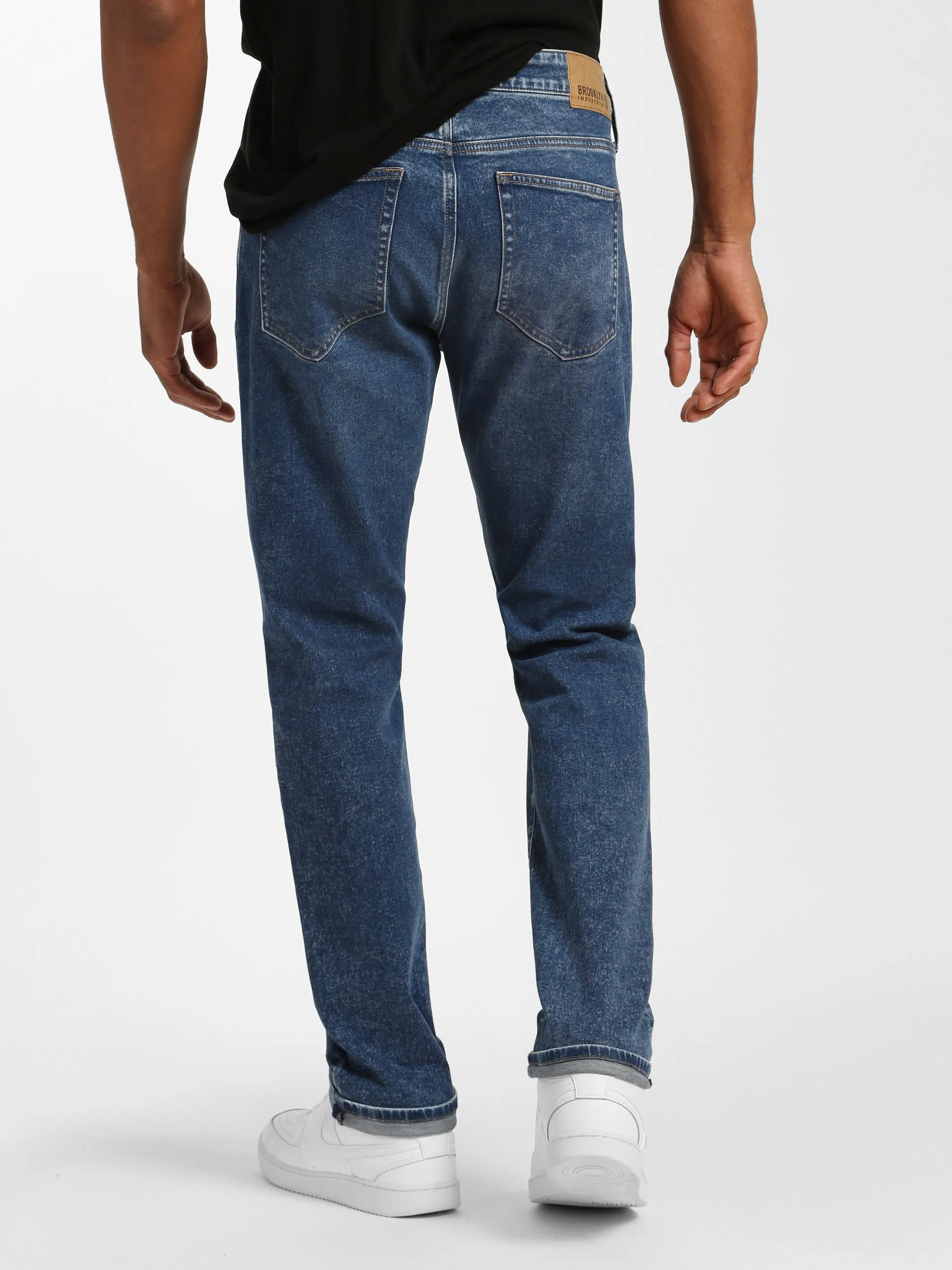 Bedford Slim Leg Jeans in Indigo Brushed Denim sold by Brooklyn Industries product image thumbnail 4