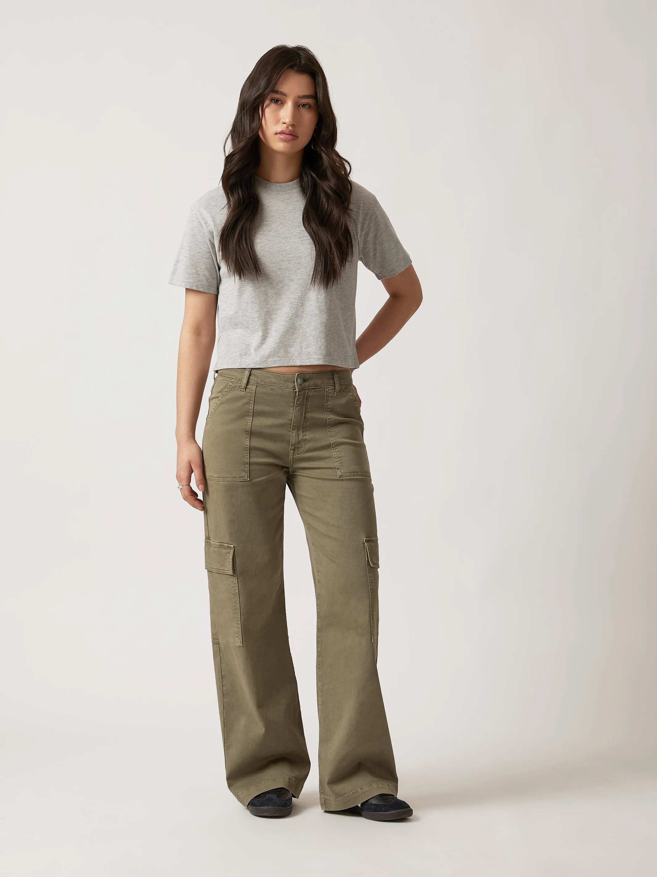 Women's Cargo Pants in Deep Lichen Green sold by Brooklyn Industries product image thumbnail 3