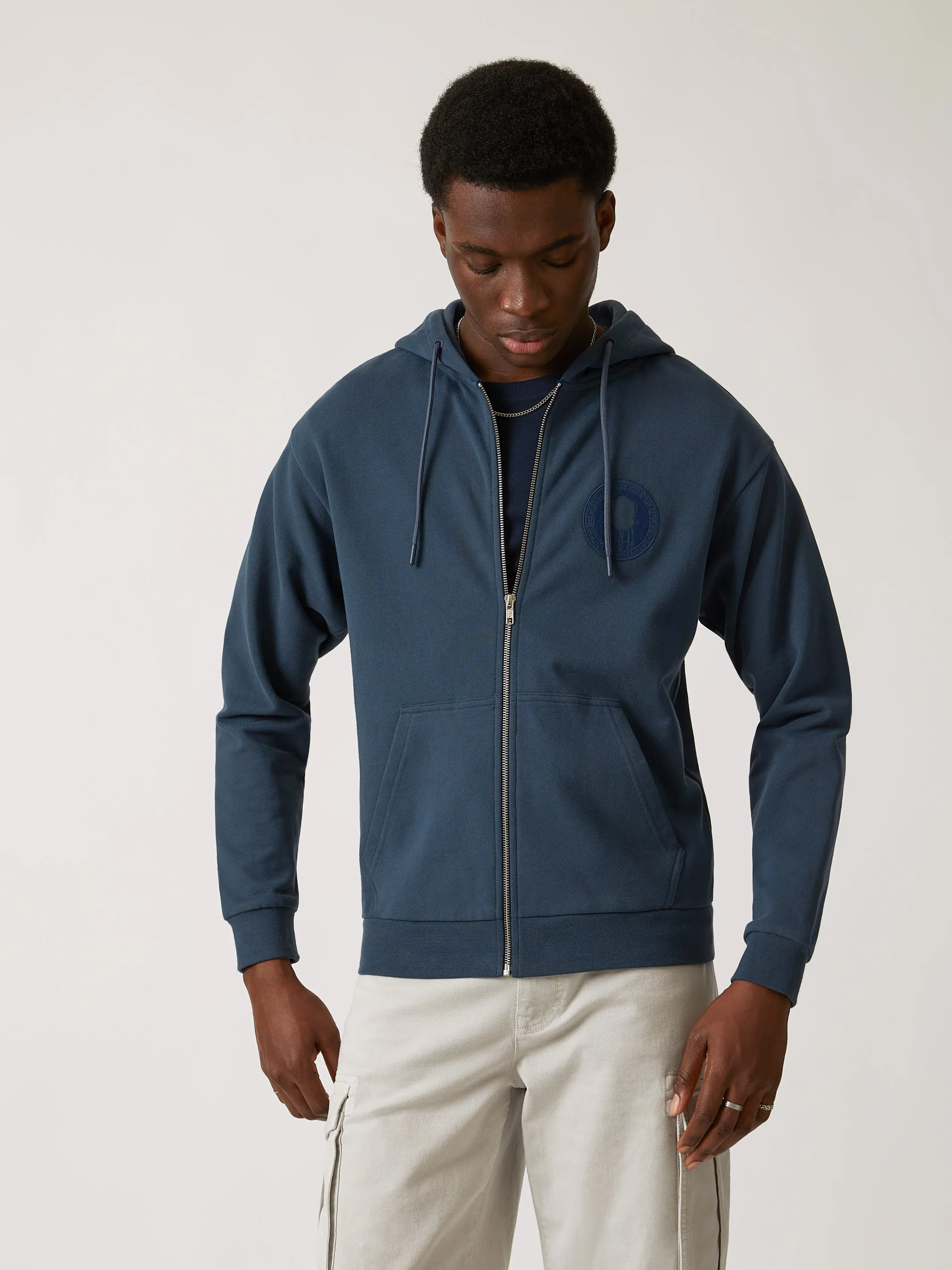 Men's Heritage Zip-Up Hoodie in Moonlit Ocean sold by Brooklyn Industries product image thumbnail 4