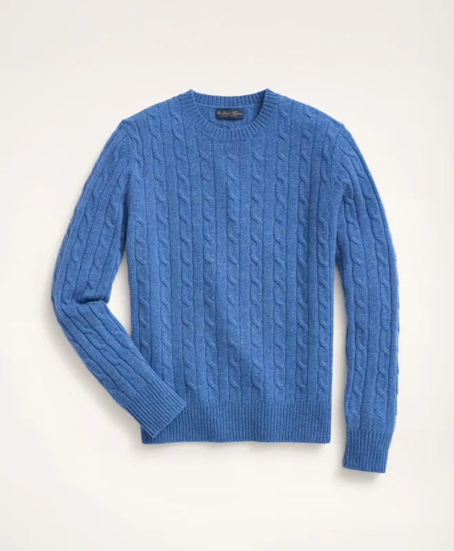 Lambswool Cable Crewneck Sweater sold by Brooks Brothers