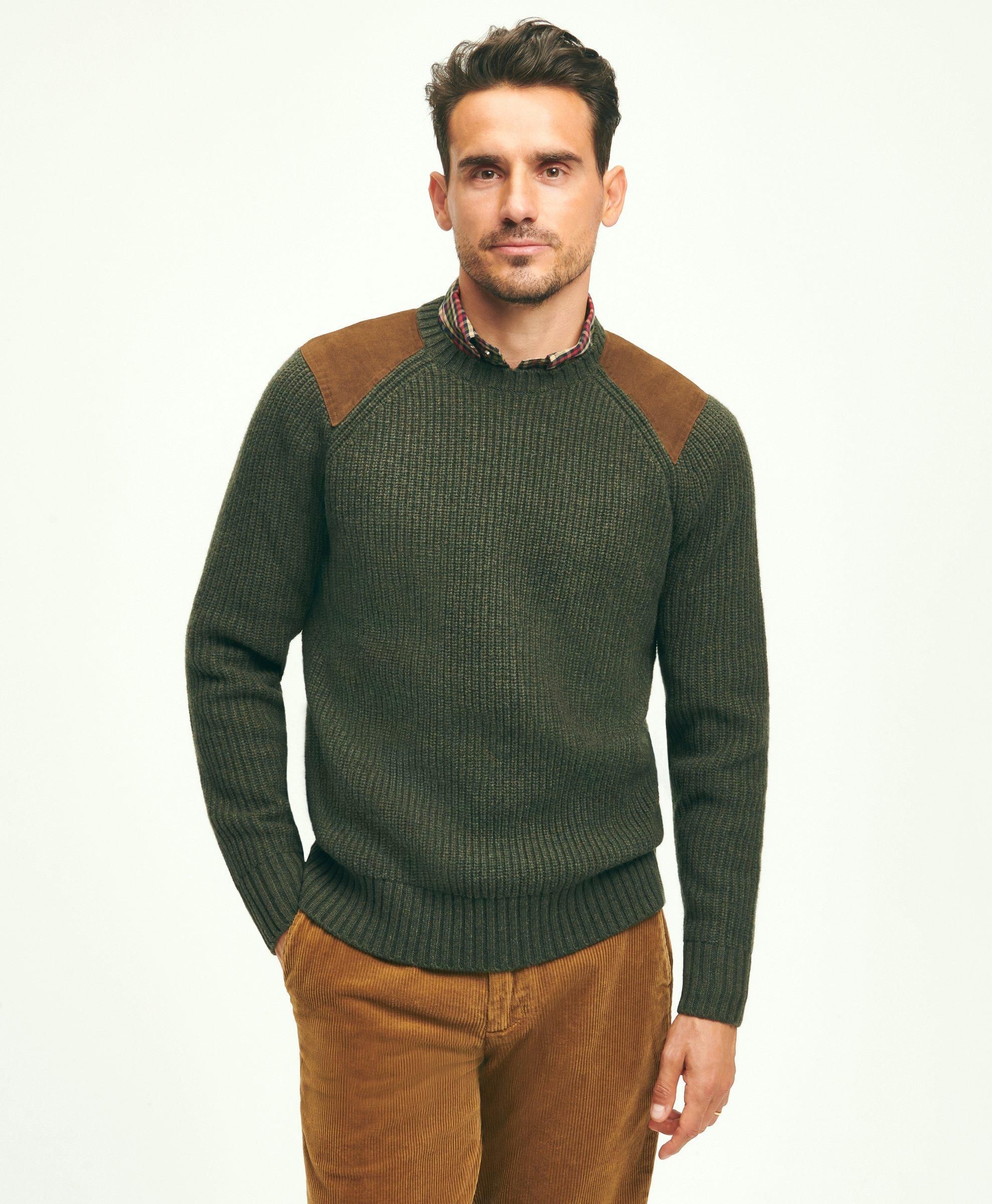 English Rib Lambswool Crewneck Sweater sold by Brooks Brothers