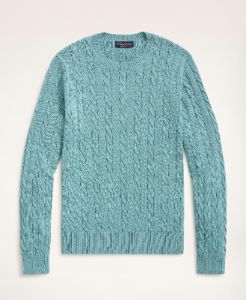 Supima Cotton Cable Crewneck Sweater sold by Brooks Brothers