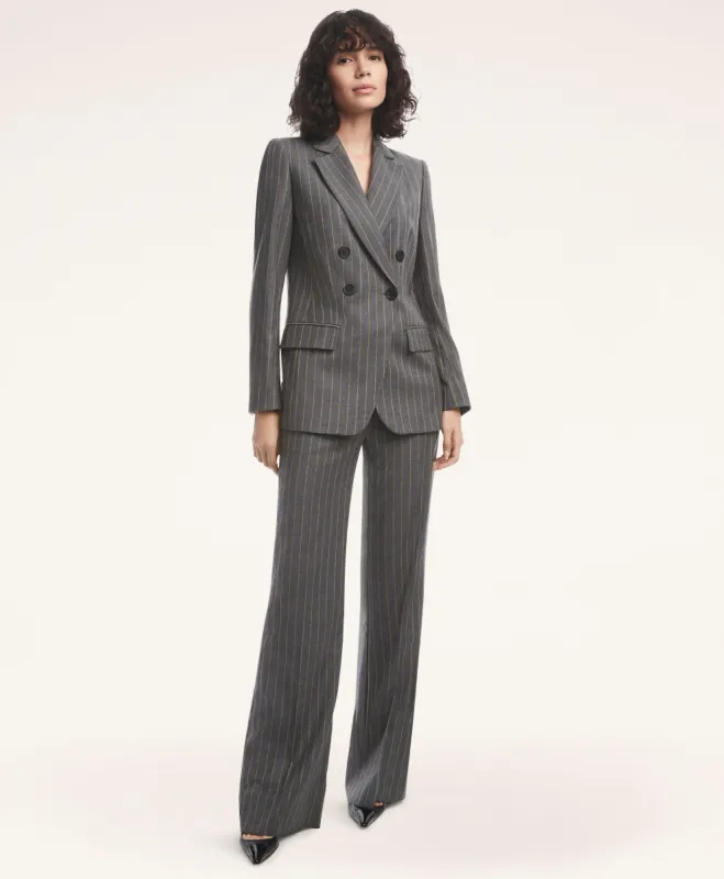 Wool Blend Double-Breasted Pinstripe Jacket sold by Brooks Brothers