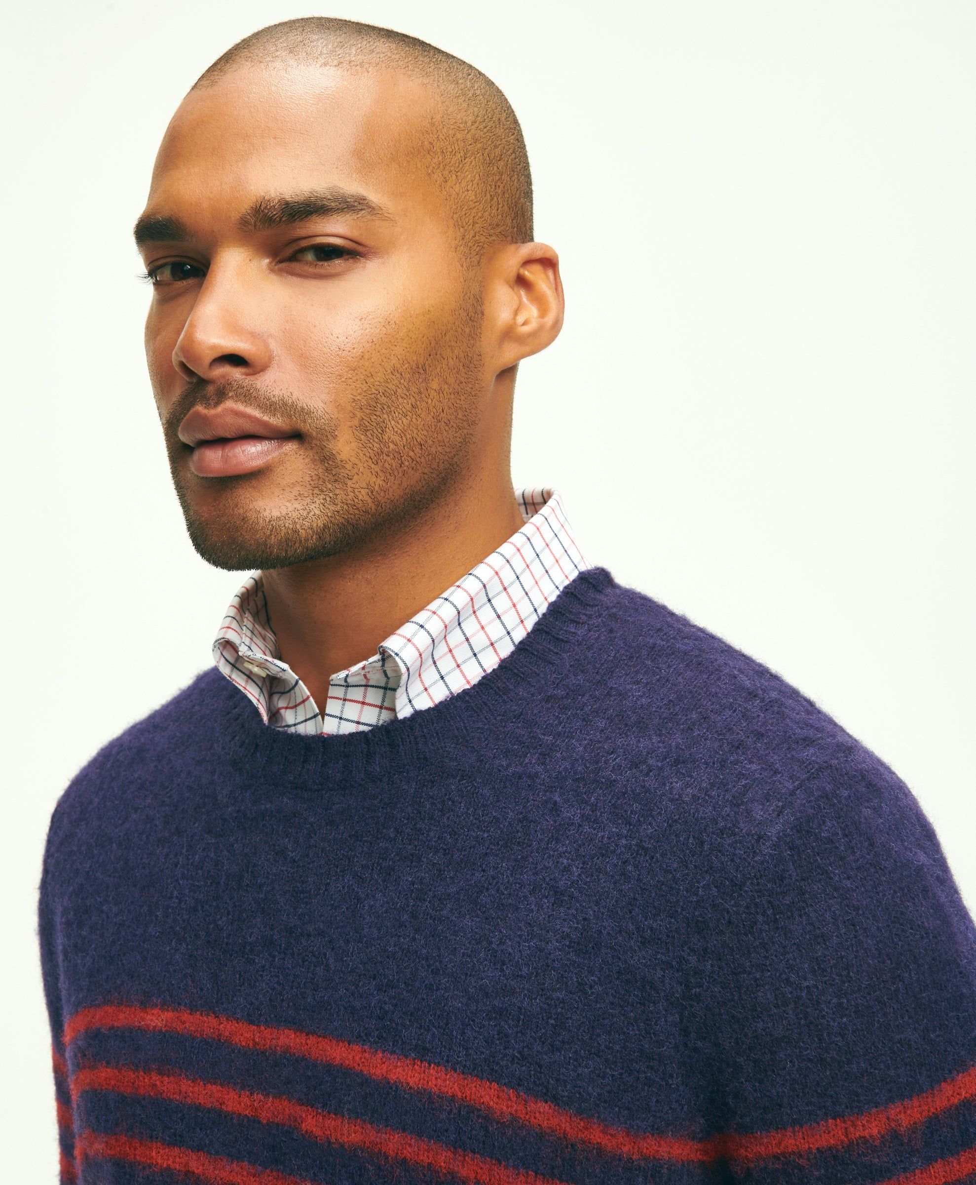 Brushed Wool Mariner Stripe Sweater sold by Brooks Brothers product image thumbnail 3