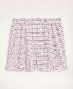 Cotton Oxford Tattersall Boxers sold by Brooks Brothers