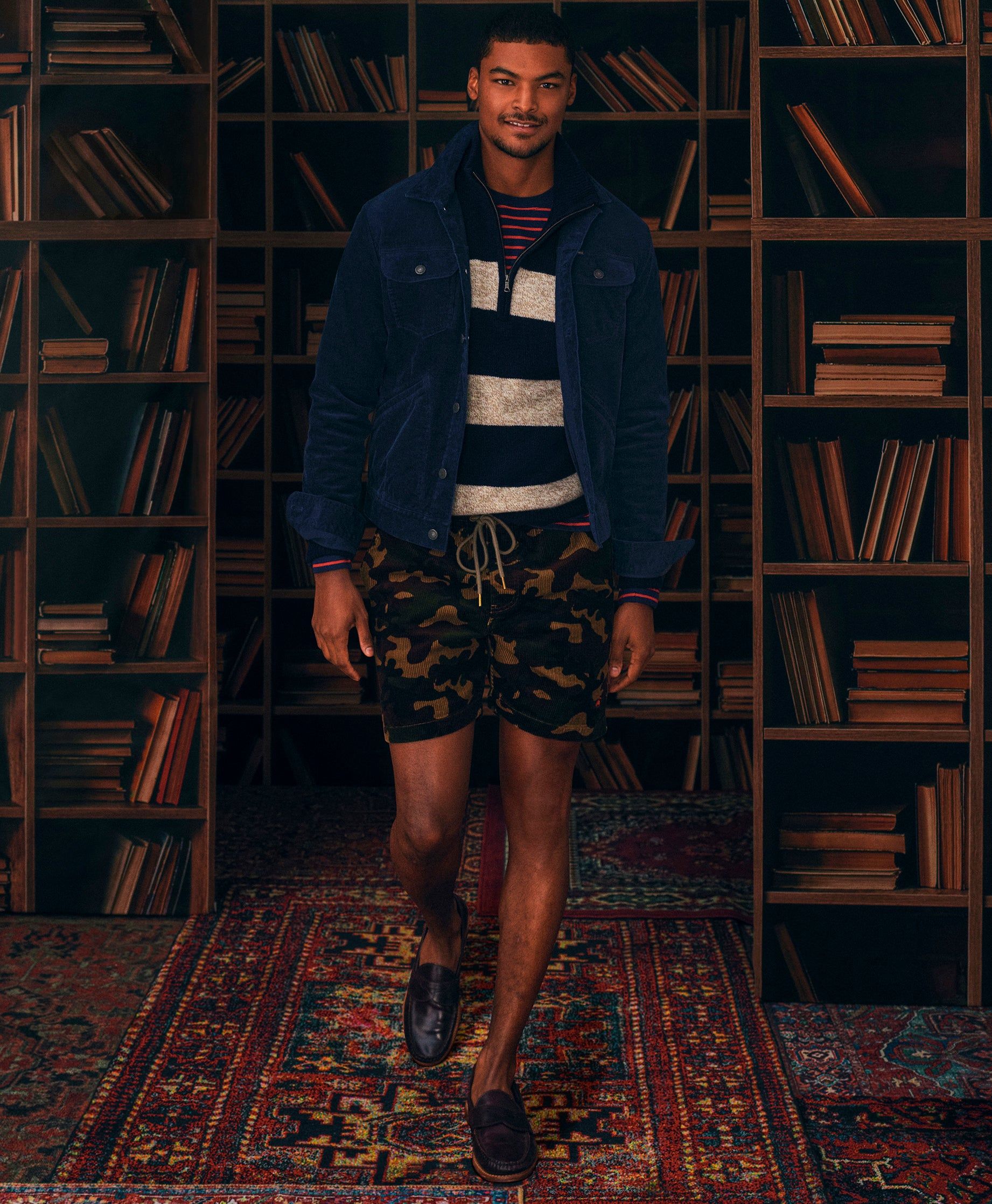 Merino Wool Striped Half-Zip Sweater sold by Brooks Brothers product image thumbnail 3