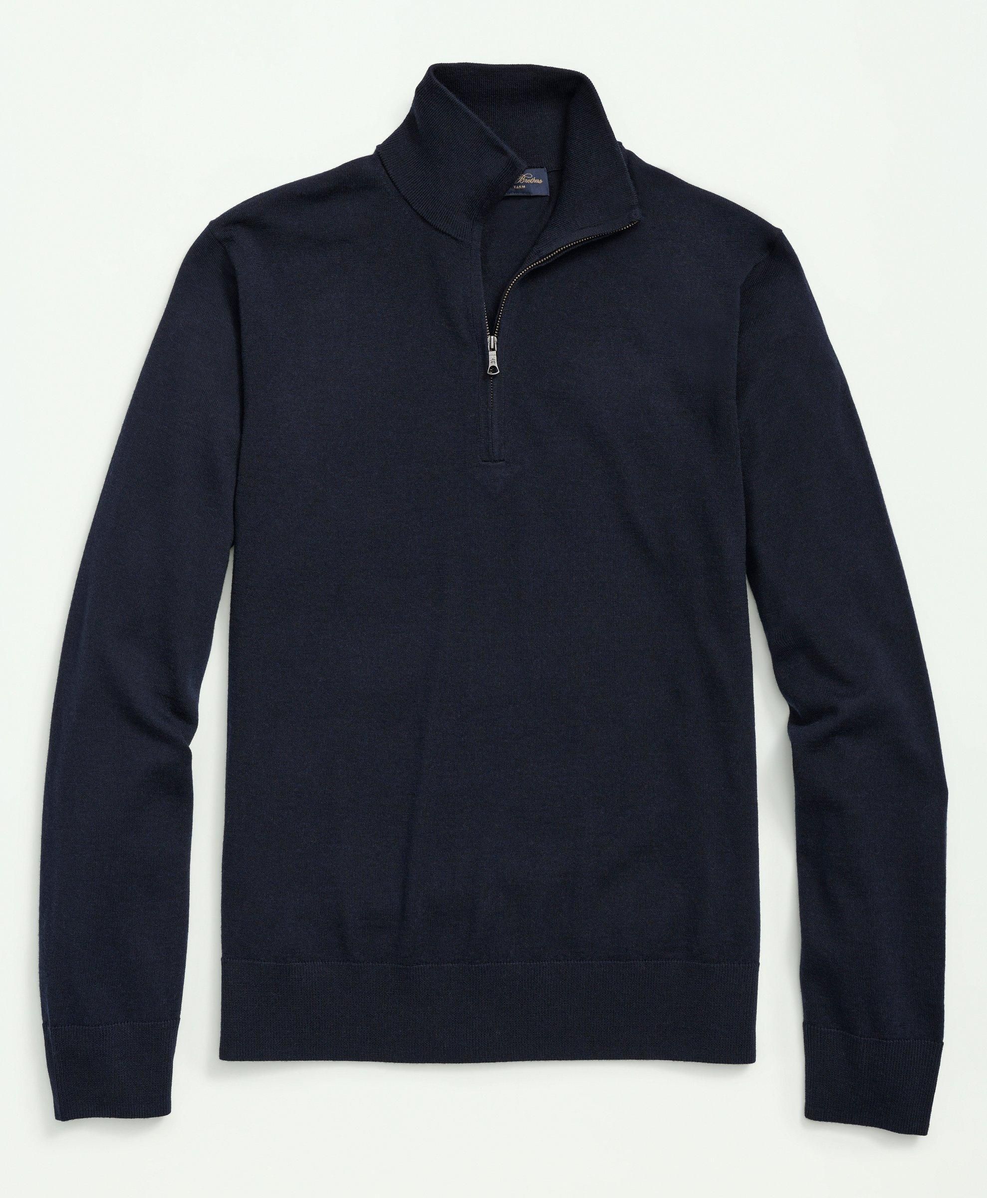 Fine Merino Wool Half-Zip Sweater sold by Brooks Brothers product image thumbnail 3