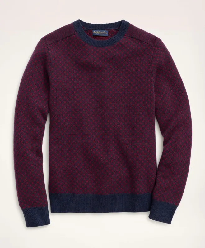 Wool Nordic Intarsia Crewneck Sweater sold by Brooks Brothers