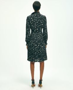 Crepe Owl Print Shirt Dress sold by Brooks Brothers