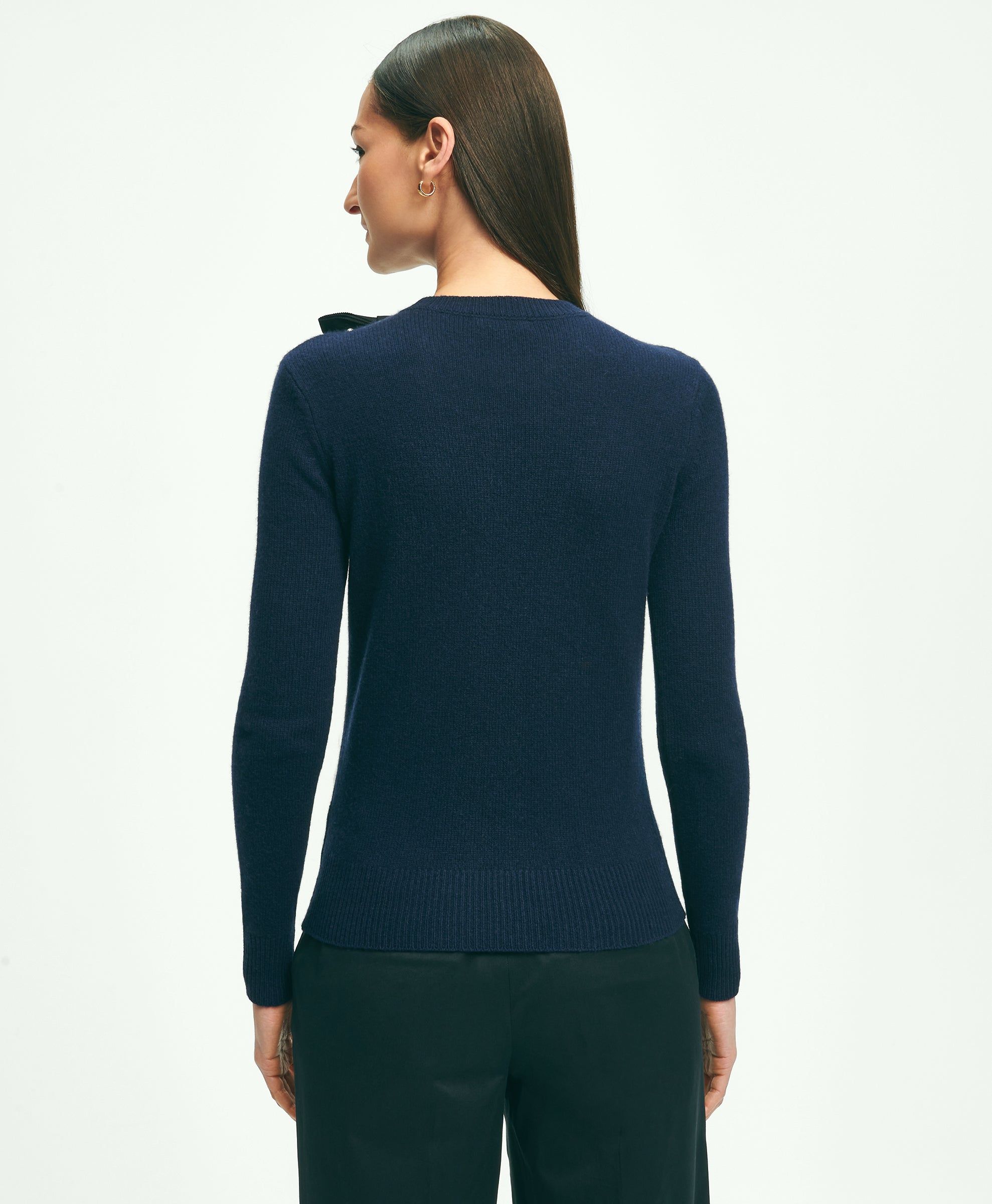 Pearl detailed Merino Cashmere Sweater sold by Brooks Brothers product image thumbnail 4