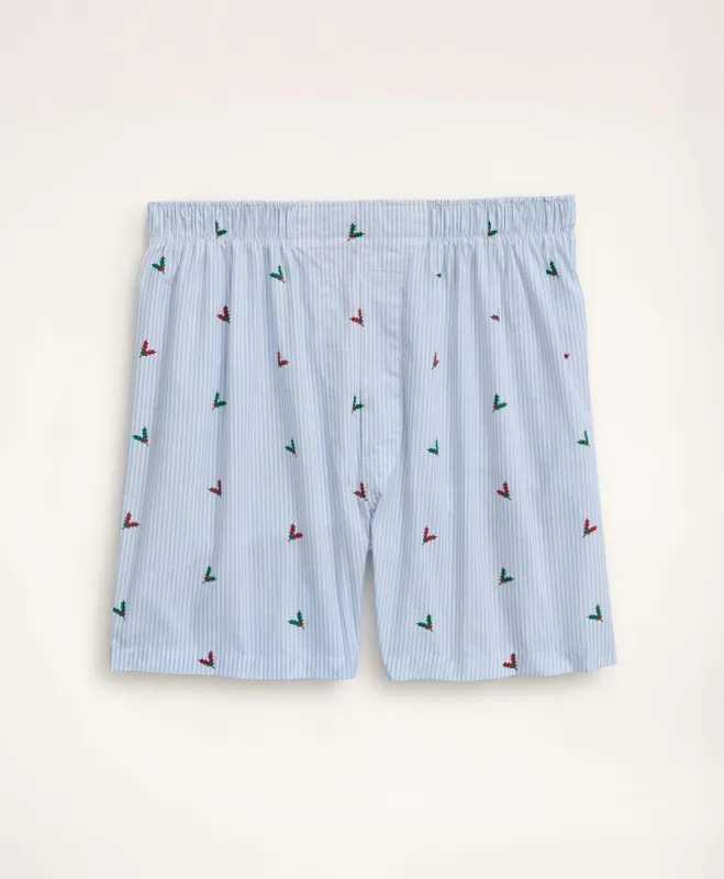 Cotton Broadcloth Stripe Boxers sold by Brooks Brothers