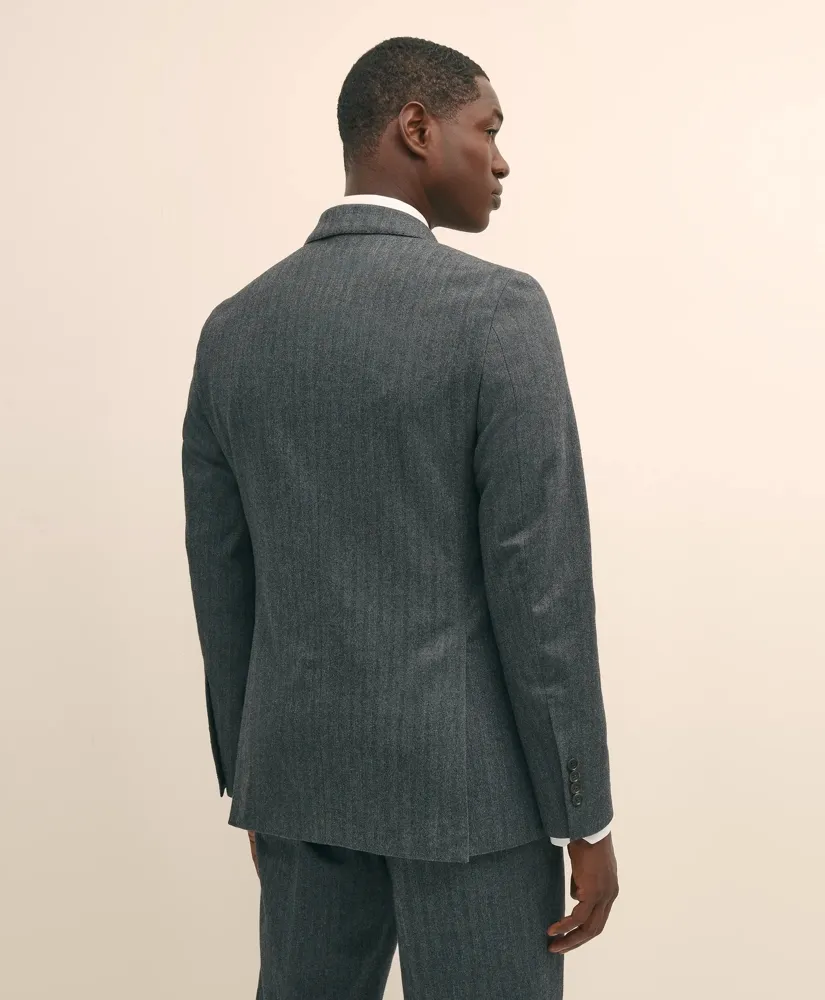 Classic Fit Double-Breasted Cotton Herringbone Suit Jacket sold by Brooks Brothers product image thumbnail 5