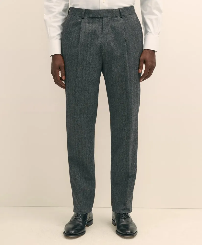 Classic Fit Cotton Herringbone Suit Pants sold by Brooks Brothers product image thumbnail 2