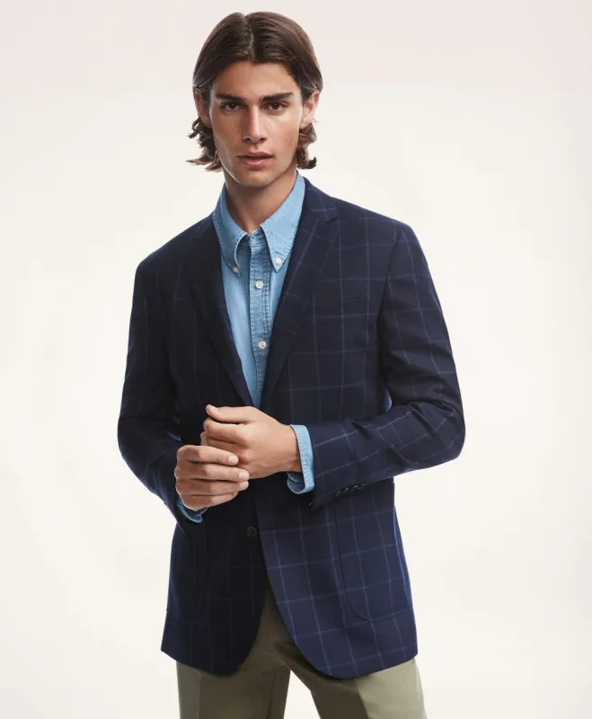 Milano Slim-Fit Windowpane Hopsack Sport Coat sold by Brooks Brothers