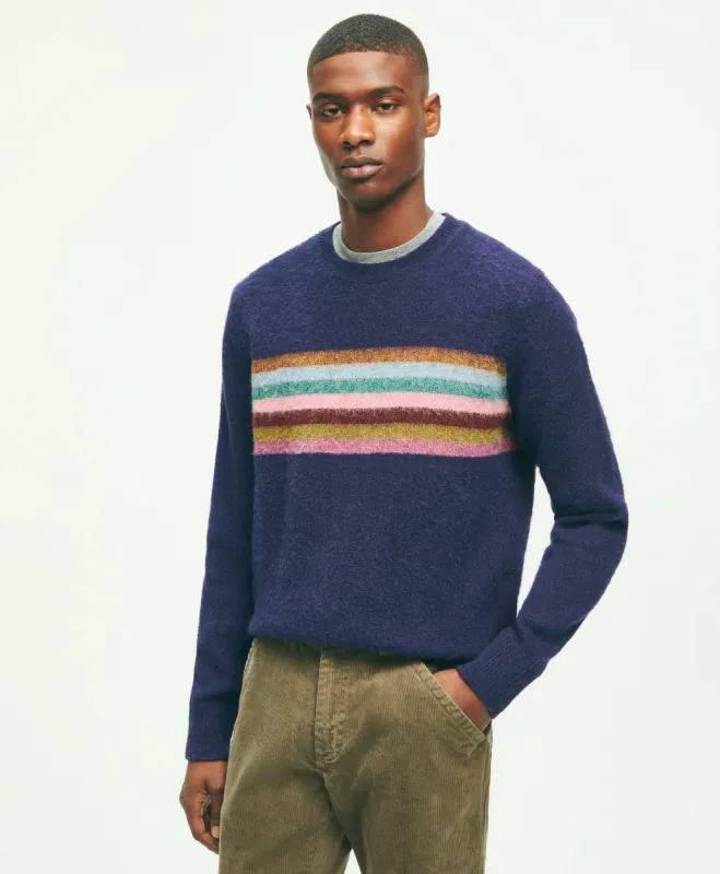 Brushed Wool Chest Stripe Sweater sold by Brooks Brothers