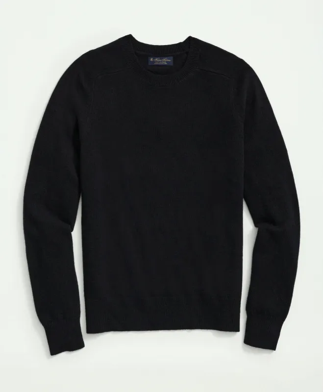 3-Ply Cashmere Crewneck Saddle Shoulder Sweater sold by Brooks Brothers
