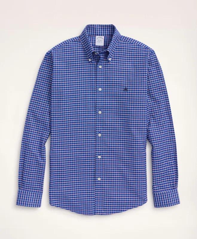 Regent Regular-Fit Sport Shirt, Non-Iron Oxford Button-Down Collar Ground Check sold by Brooks Brothers