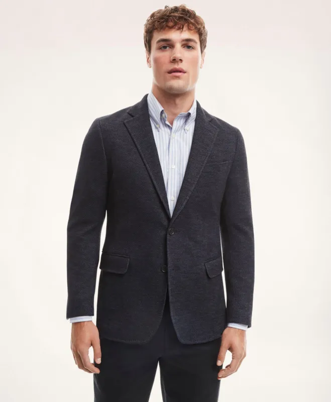 Regent Regular-Fit Wool-Cotton Knit Blazer sold by Brooks Brothers
