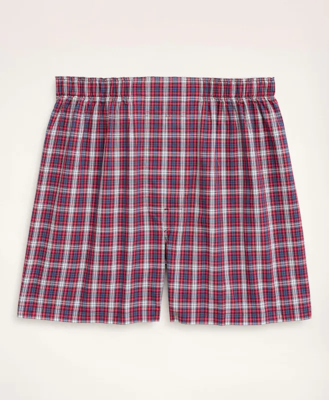 Cotton Broadcloth Plaid Boxers sold by Brooks Brothers