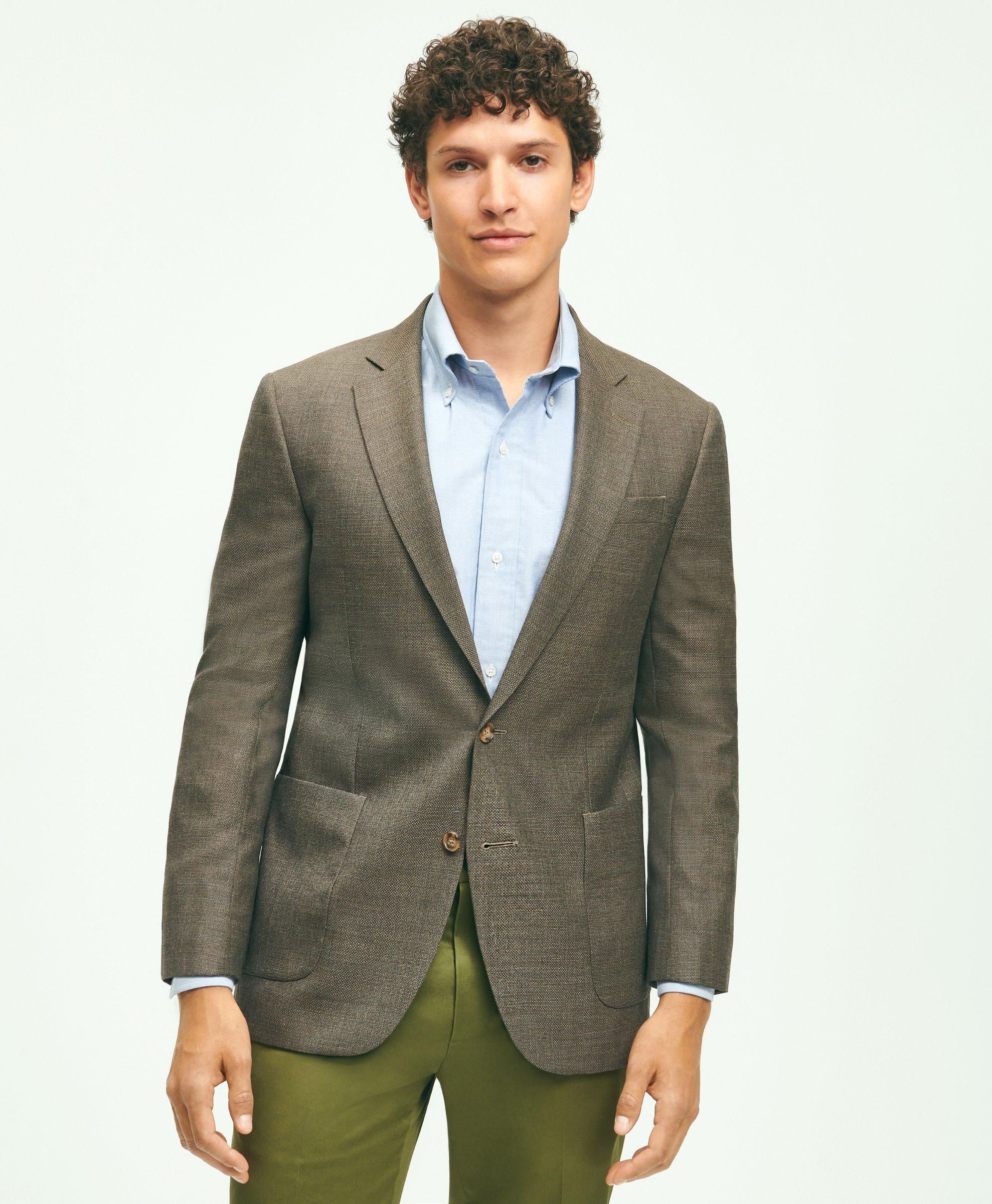 Classic Fit Wool Hopsack Patch Pocket Sport Coat sold by Brooks Brothers