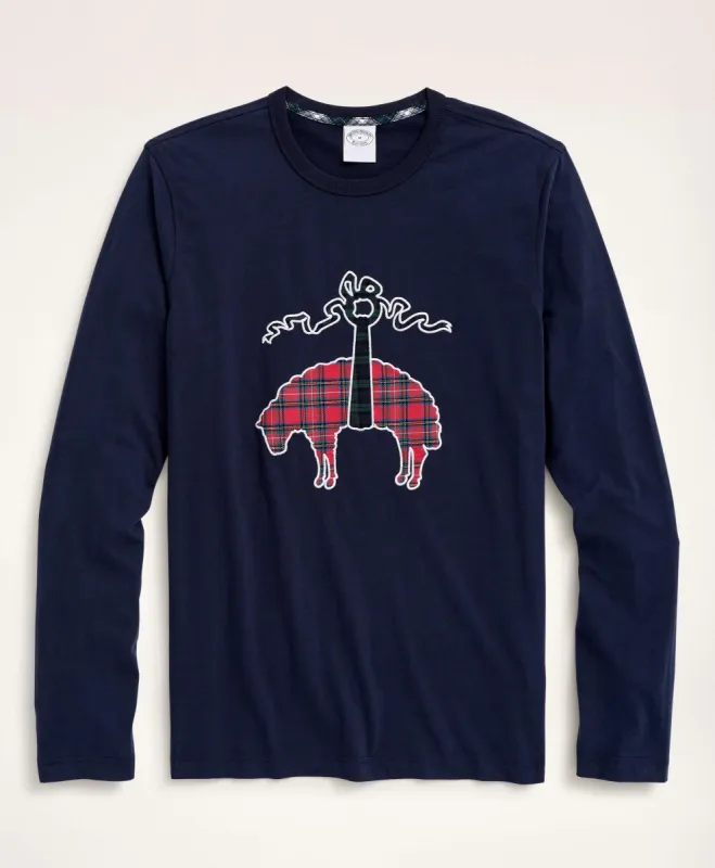 Cotton Long-Sleeve Embroidered T-Shirt sold by Brooks Brothers