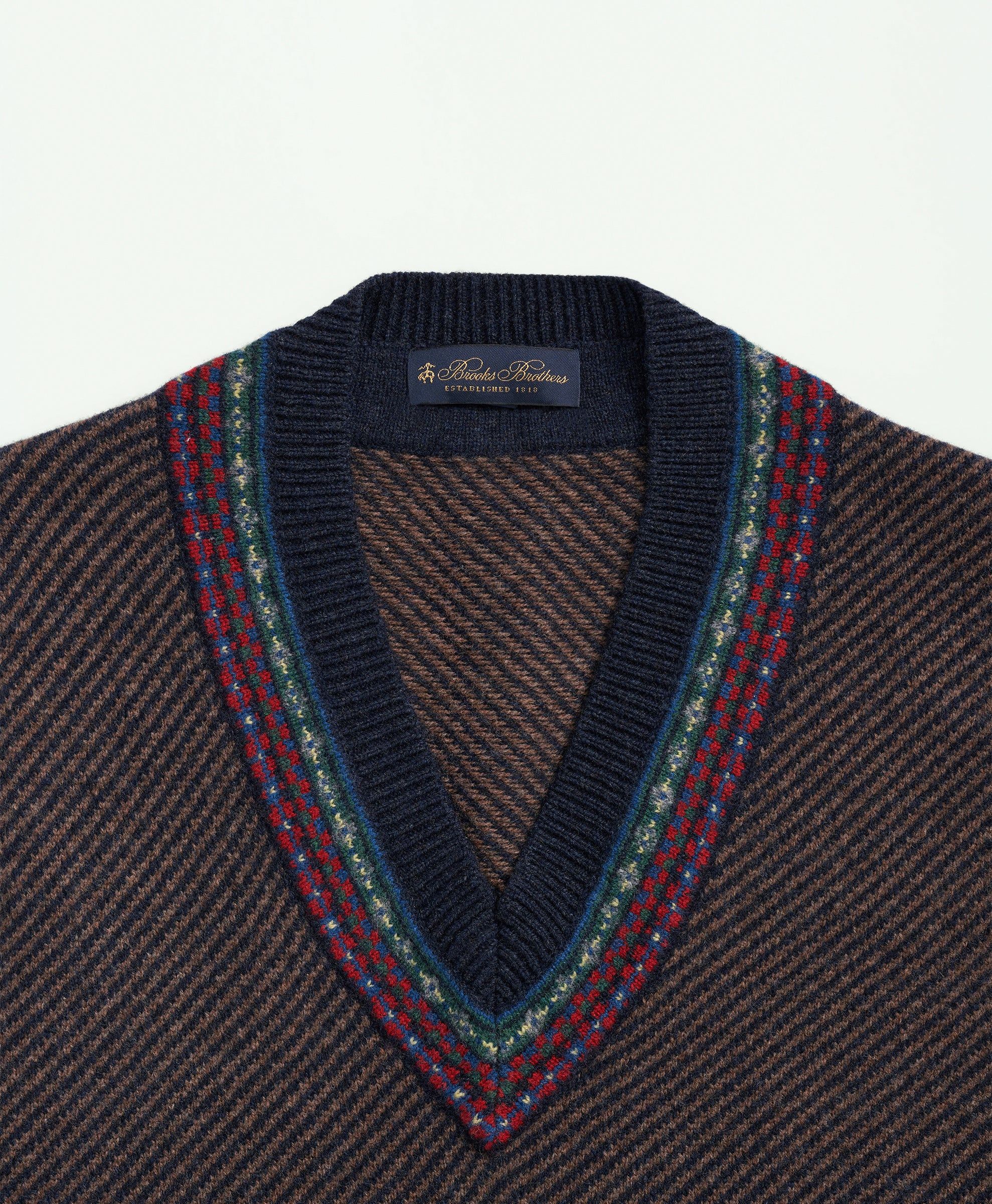 Lambswool Jacquard Tennis Sweater Vest sold by Brooks Brothers product image thumbnail 2