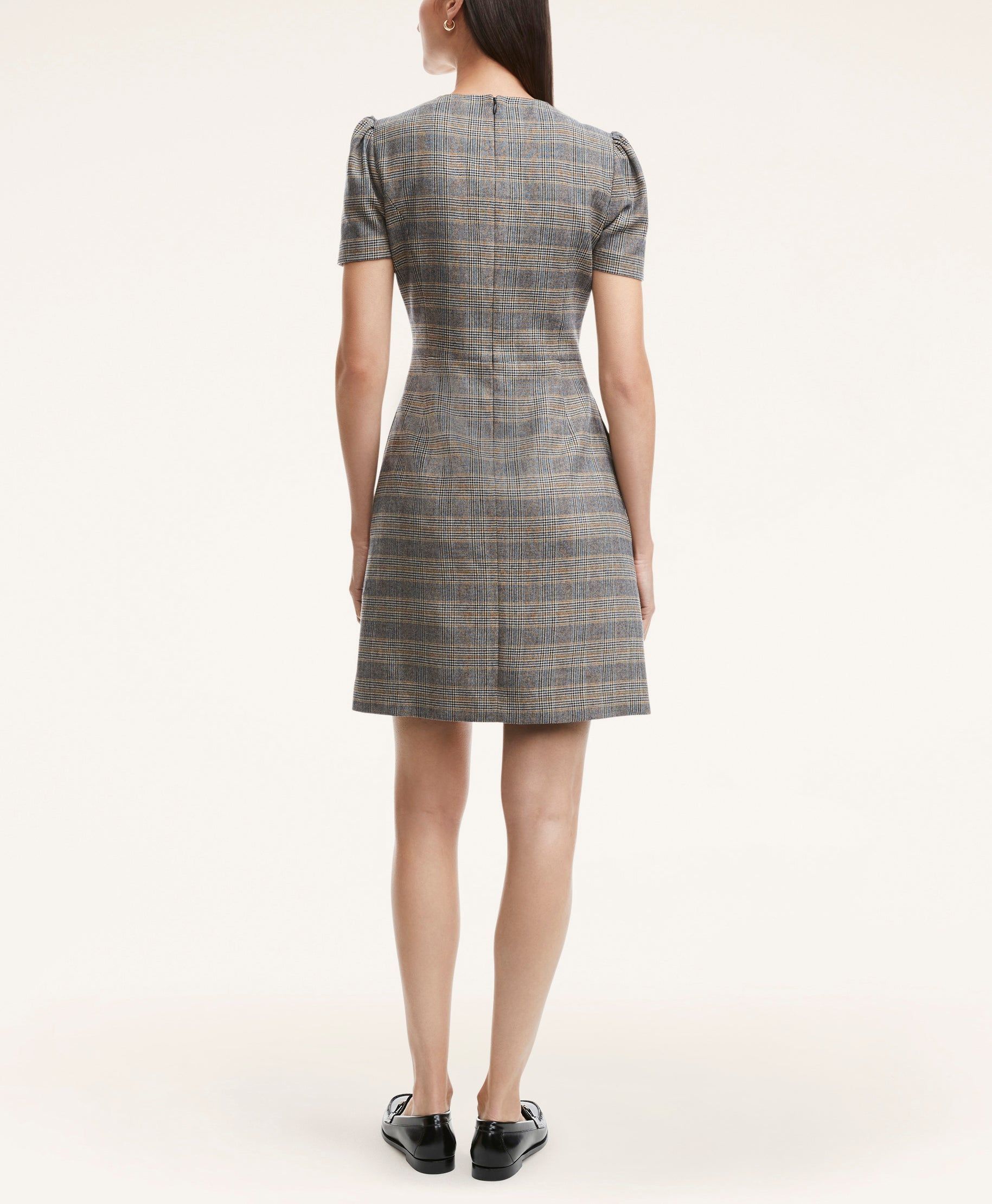Stretch Wool Blend Tartan Dress sold by Brooks Brothers product image thumbnail 3