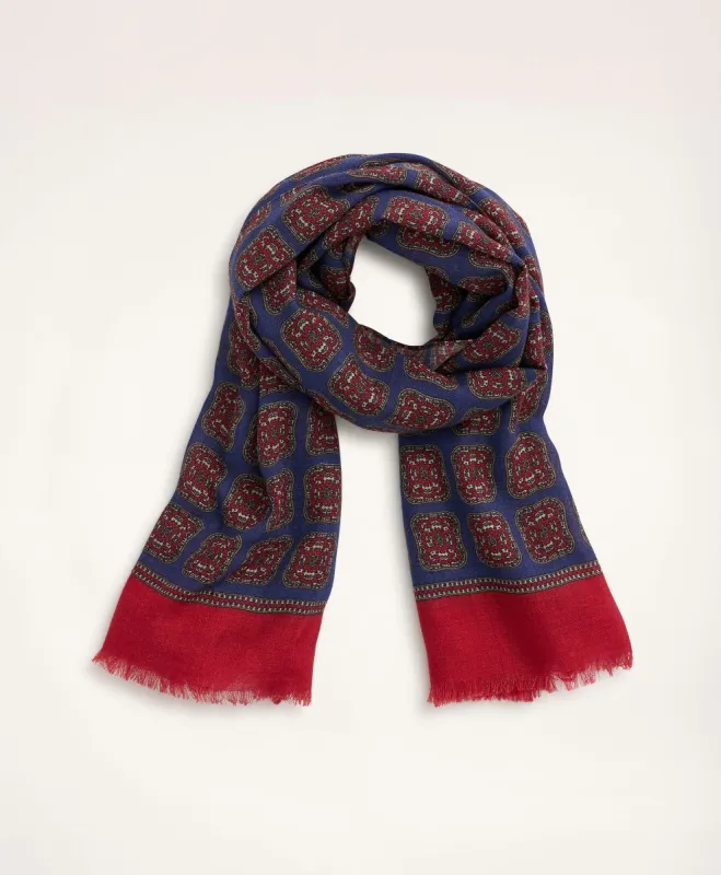 Lambswool Medallion Scarf sold by Brooks Brothers