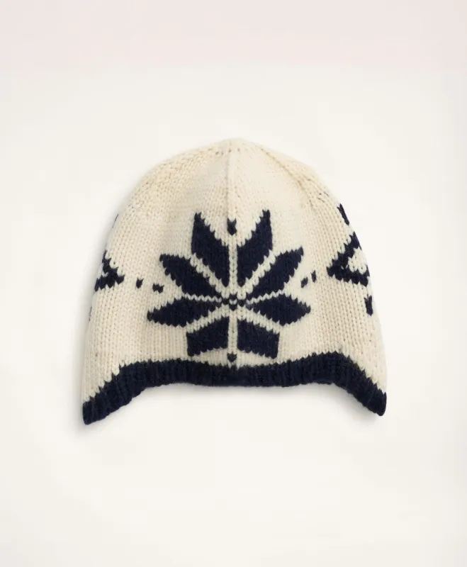 Wool Cashmere Knit Snowflake Hat sold by Brooks Brothers