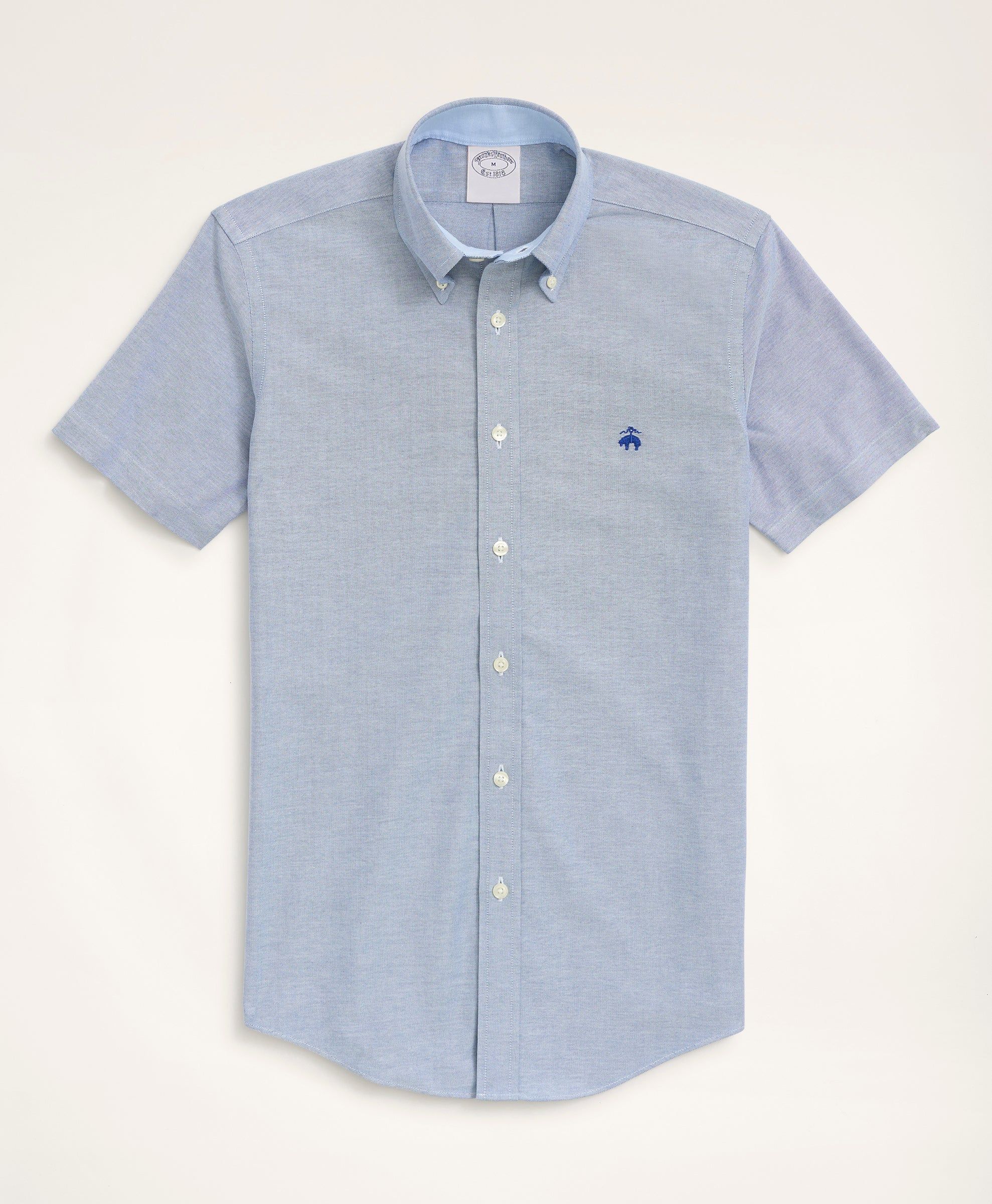 Regular-Fit Stretch Non-Iron Oxford Button-Down Collar Short-Sleeve Sport Shirt sold by Brooks Brothers product image thumbnail 3