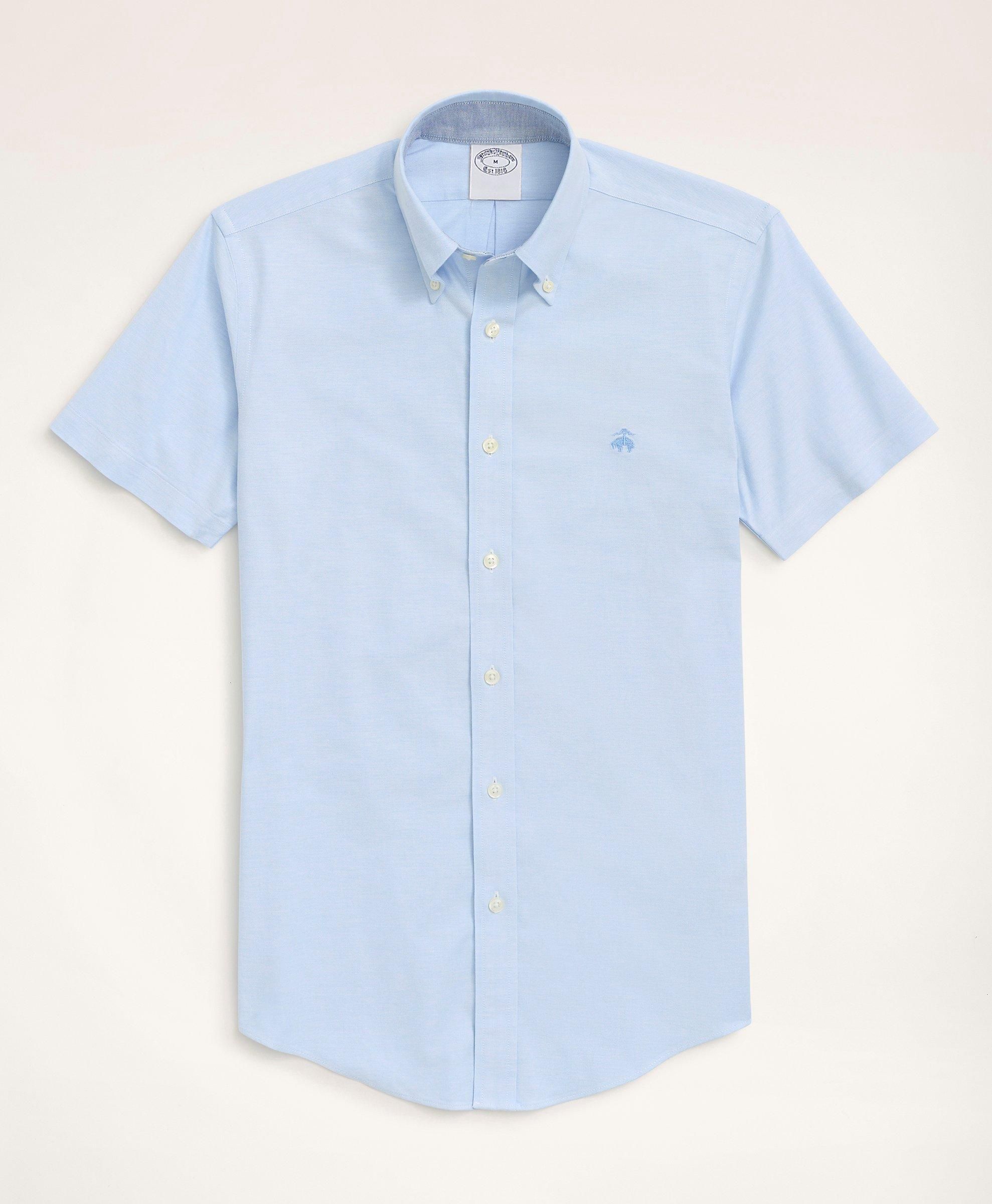 Regular-Fit Stretch Non-Iron Oxford Button-Down Collar Short-Sleeve Sport Shirt sold by Brooks Brothers product image thumbnail 2