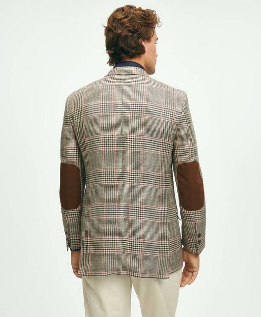 Regent Classic-Fit Wool-Silk-Linen Hopsack Sport Coat, Multi-Check sold by Brooks Brothers product image thumbnail 3