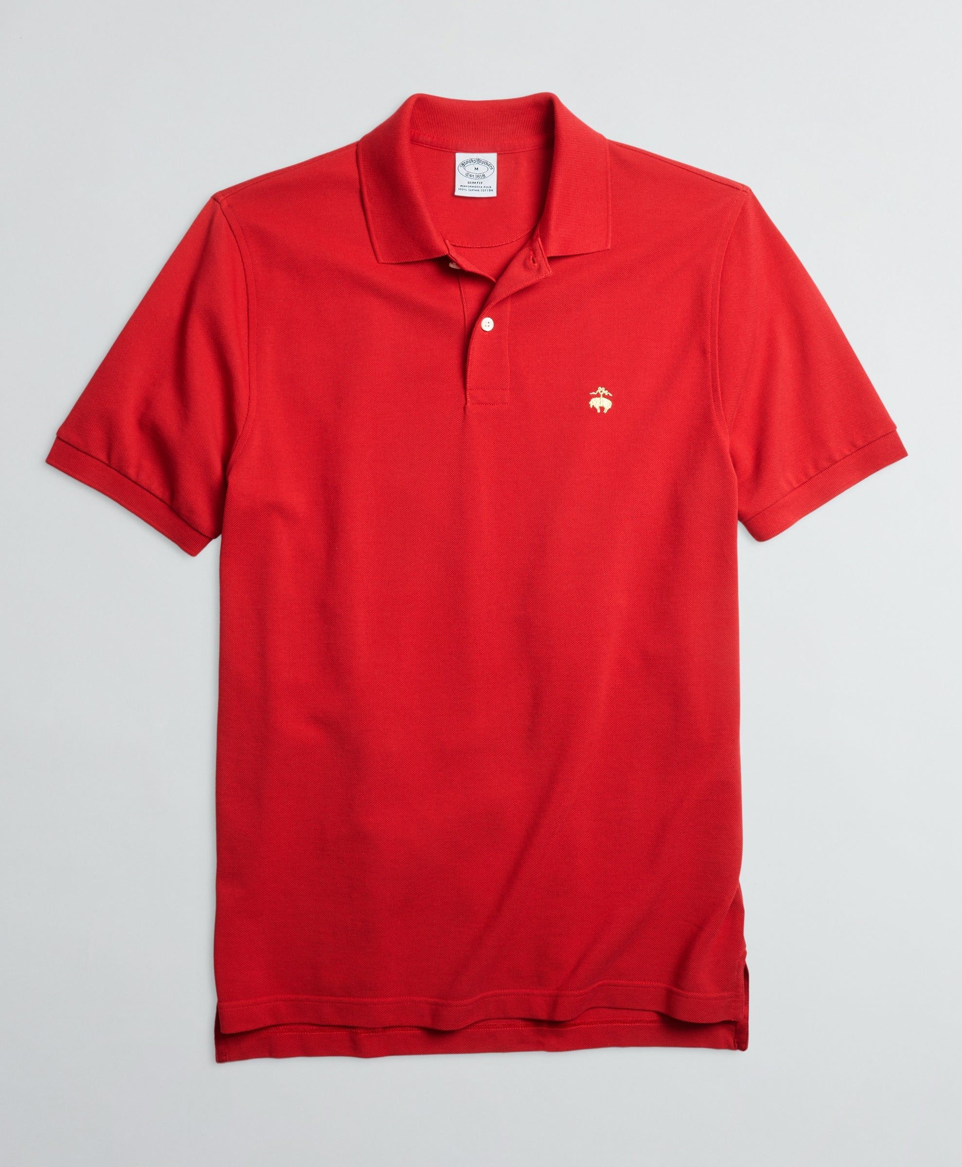 Slim-Fit Stretch Supima Cotton Performance Polo Shirt sold by Brooks Brothers product image thumbnail 4