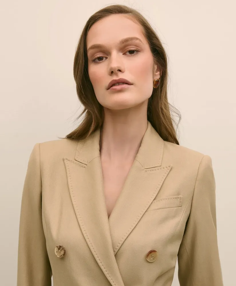 Wool-Blend Peak Lapel Double-Breasted Jacket sold by Brooks Brothers product image thumbnail 4
