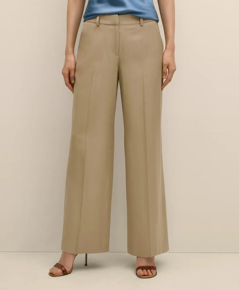 Wool-Blend Wide-Leg Pants sold by Brooks Brothers product image thumbnail 2